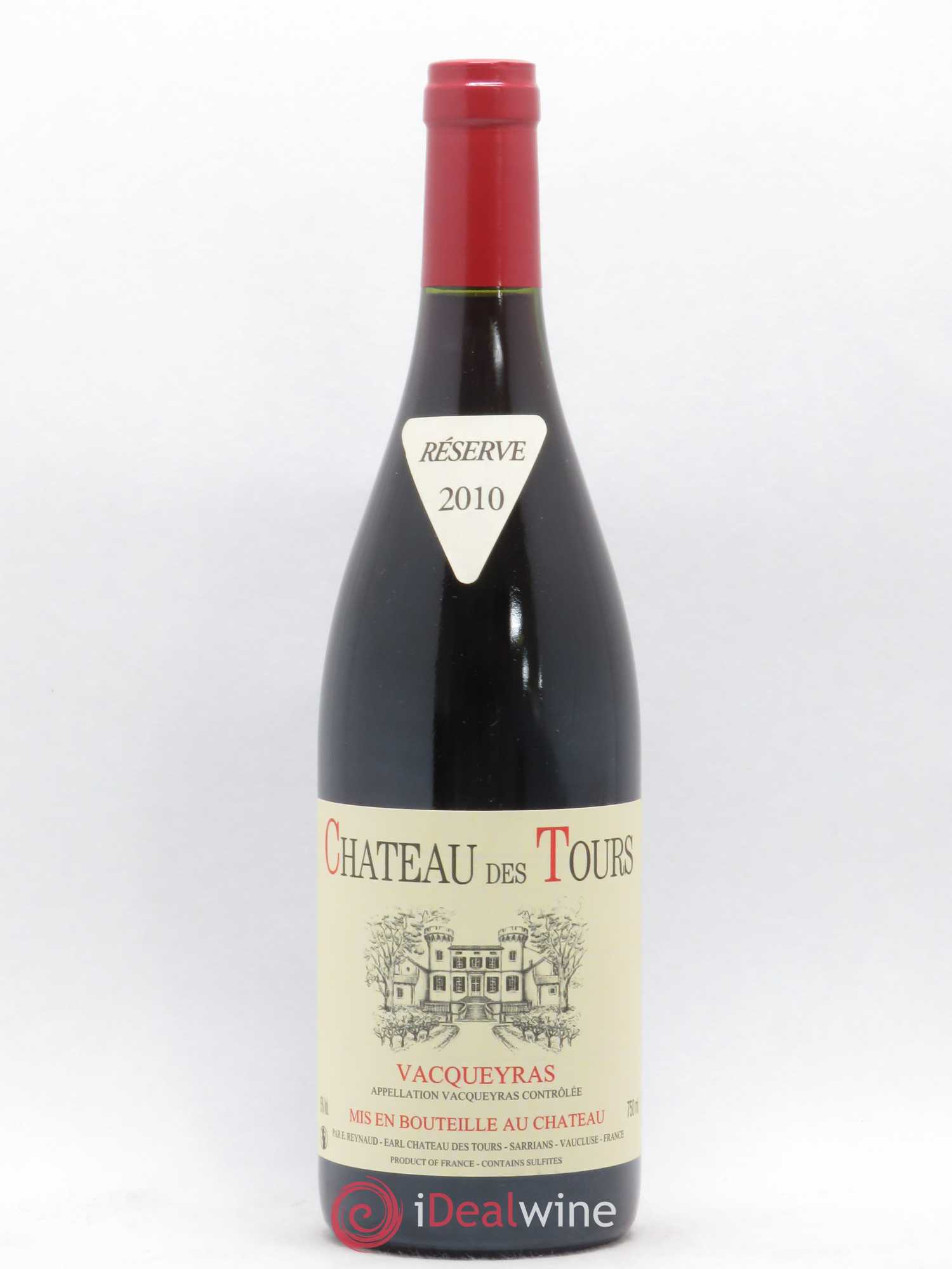 Vacqueyras Château des Tours Emmanuel Reynaud 2010 - Lot de 1 bouteille - 0