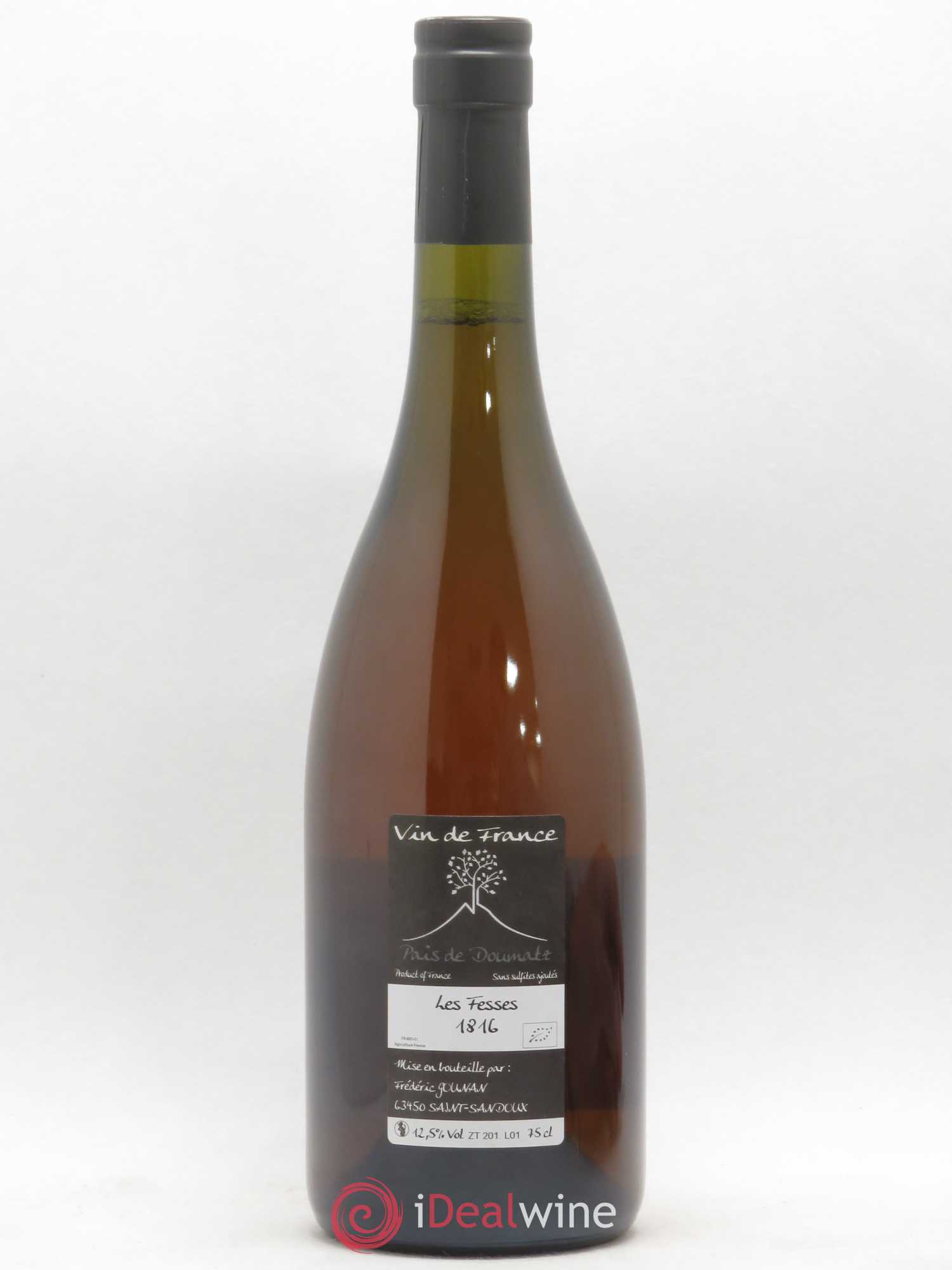 Vin de France Les Fesses Vignoble de l'Arbre Blanc 2016 - Lot de 1 bouteille - 1
