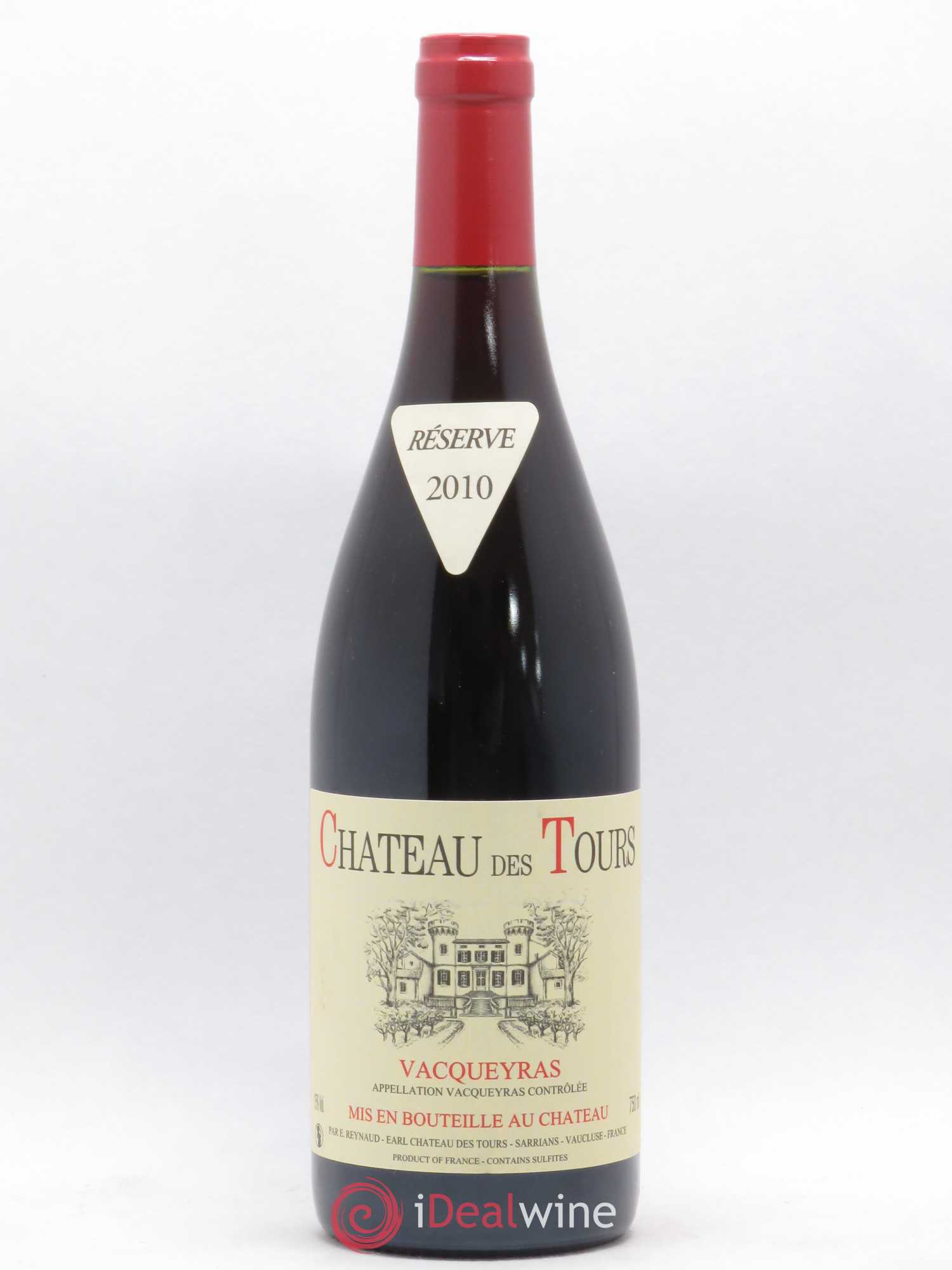 Vacqueyras Château des Tours Emmanuel Reynaud 2010 - Lot de 1 bouteille - 0