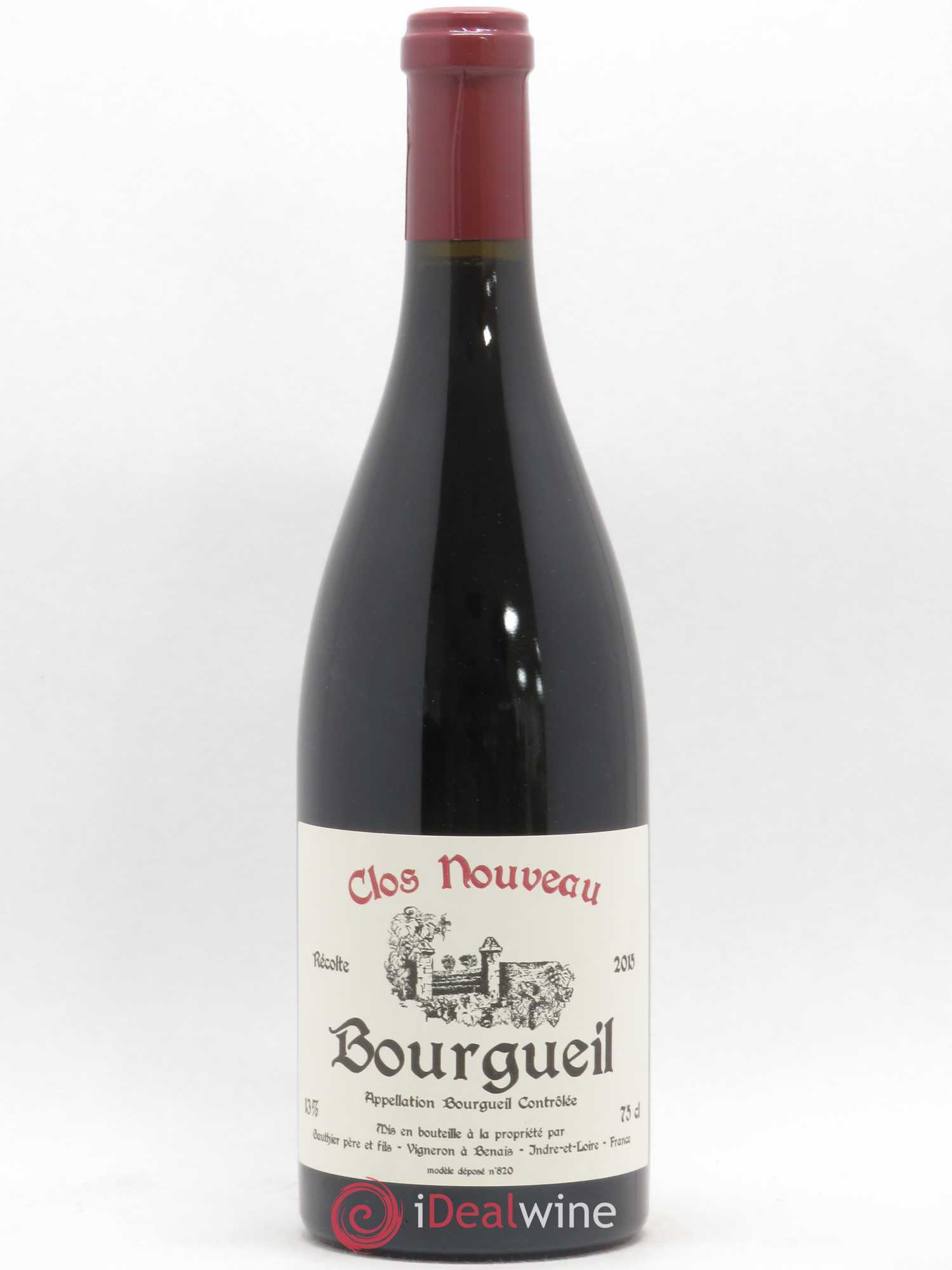 Bourgueil Clos Nouveau Domaine du Bel Air 2015 - Lot de 1 bouteille - 0