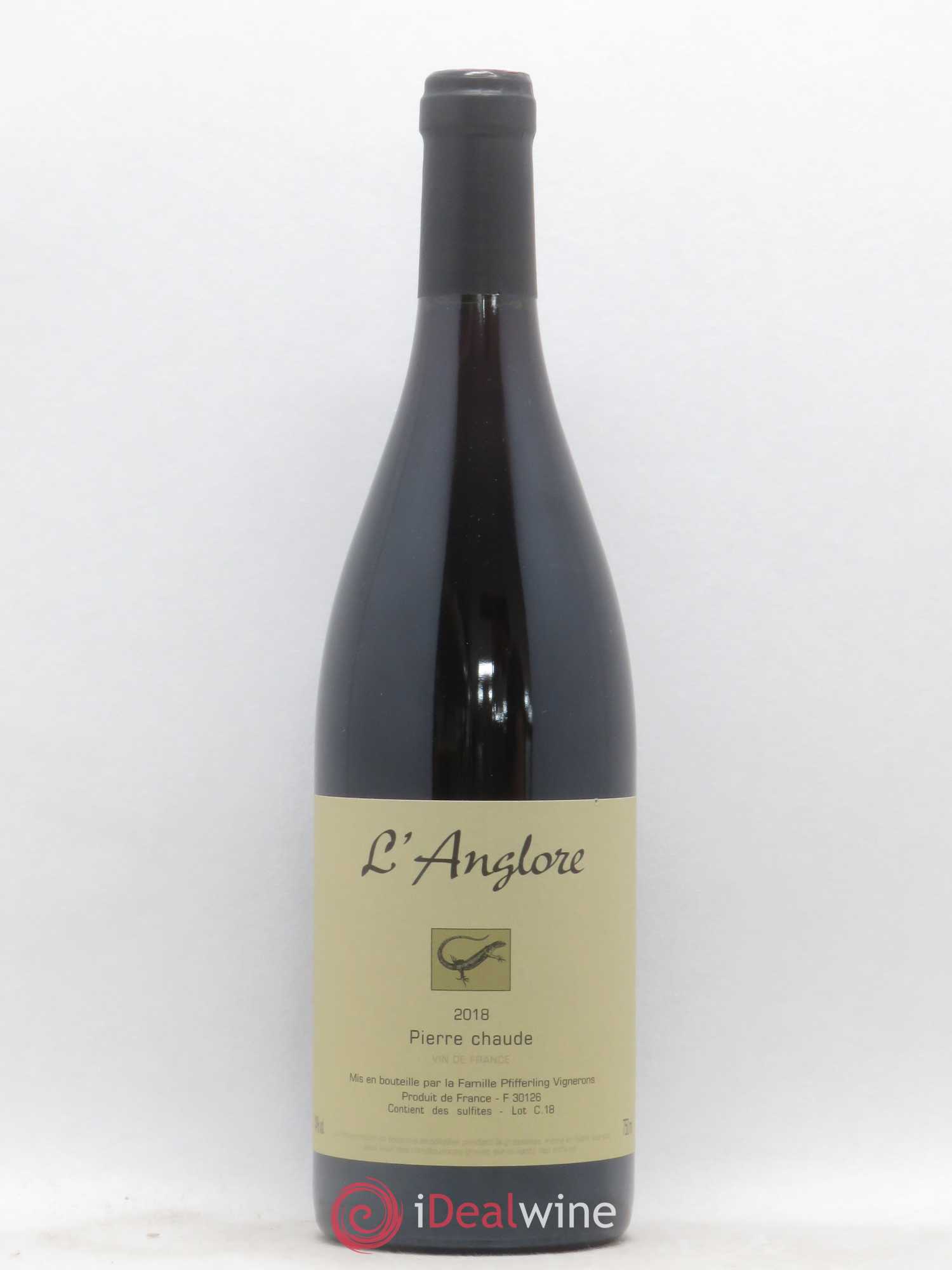 Vin de France Pierre chaude L'Anglore 2018 - Lot de 1 bouteille - 0