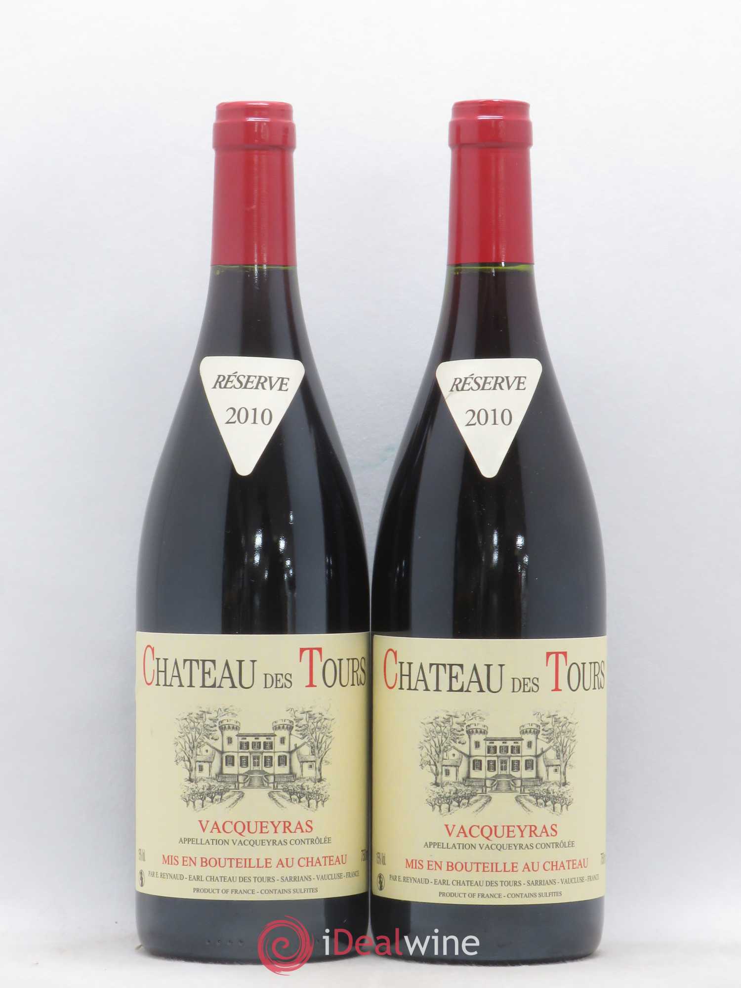 Vacqueyras Château des Tours Emmanuel Reynaud 2010 - Lot de 2 bouteilles - 0