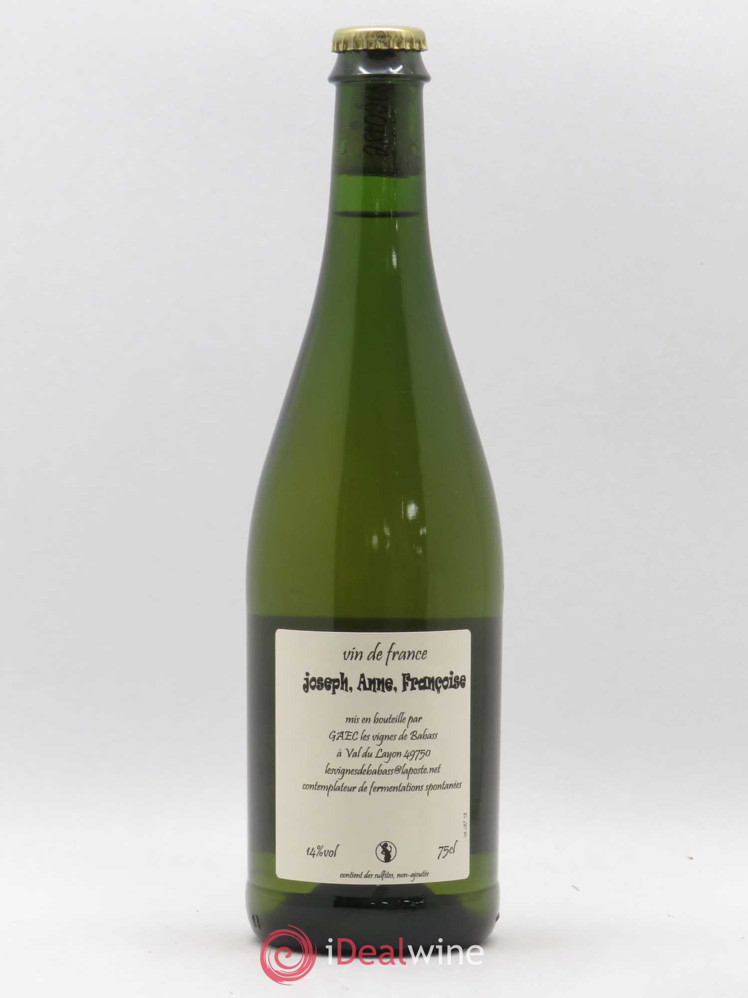 Vin de France Joseph Anne Francoise Les Vignes de Babass (sans prix de réserve) 2018 - Posten von 1 Flasche - 1