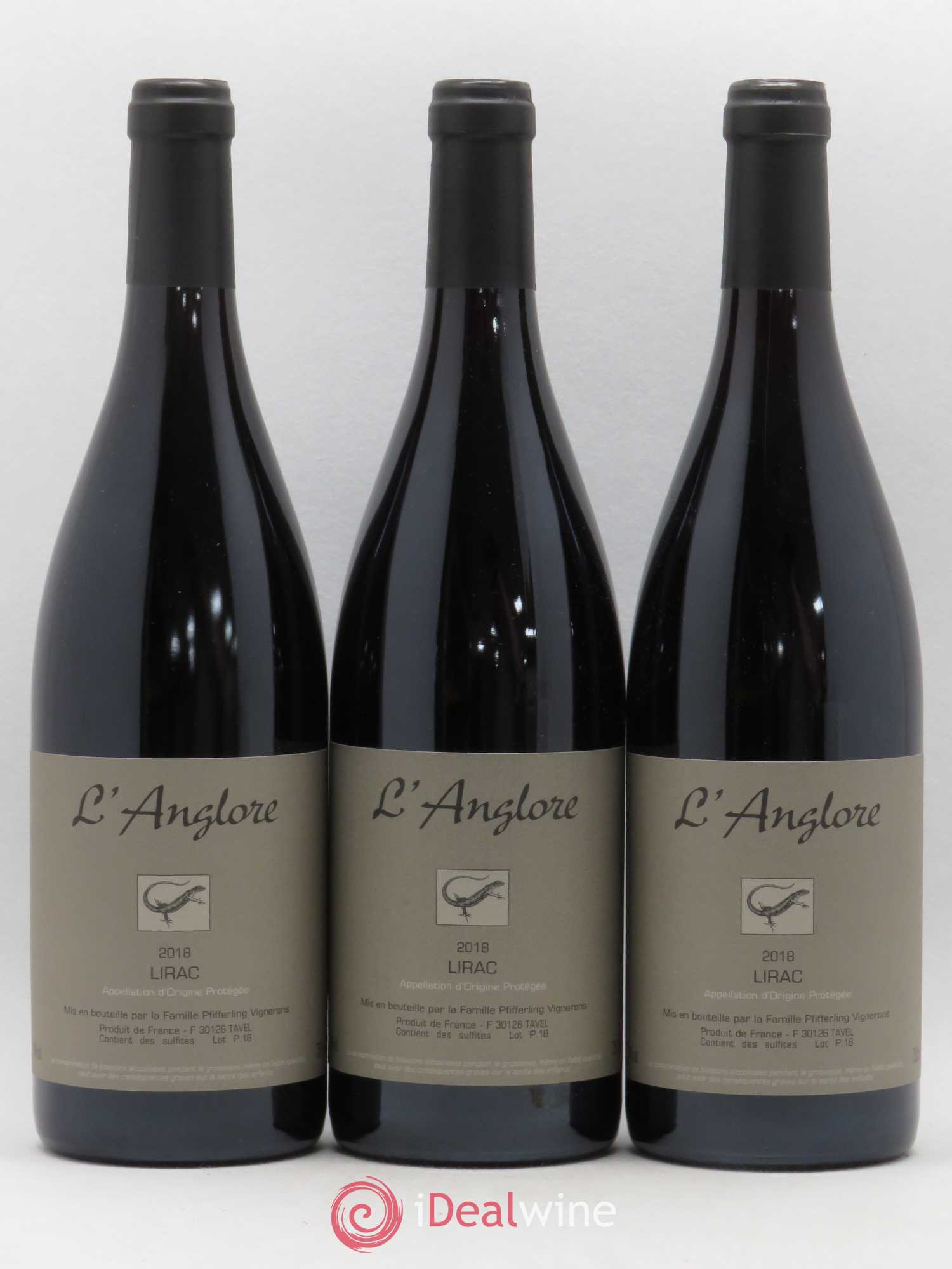 Lirac L'Anglore 2018 - Posten von 3 Flaschen - 0
