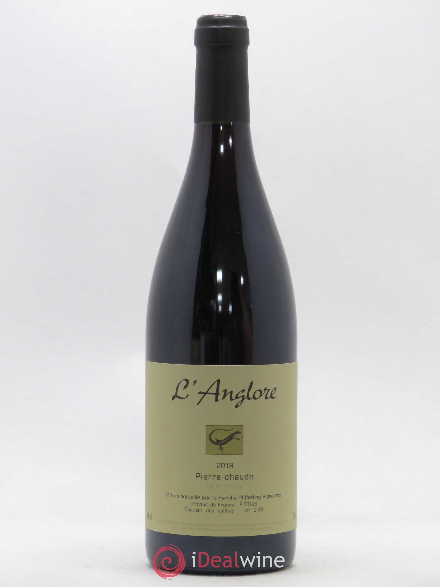 Vin de France Pierre chaude L'Anglore 2018 - Lot de 1 bouteille - 0
