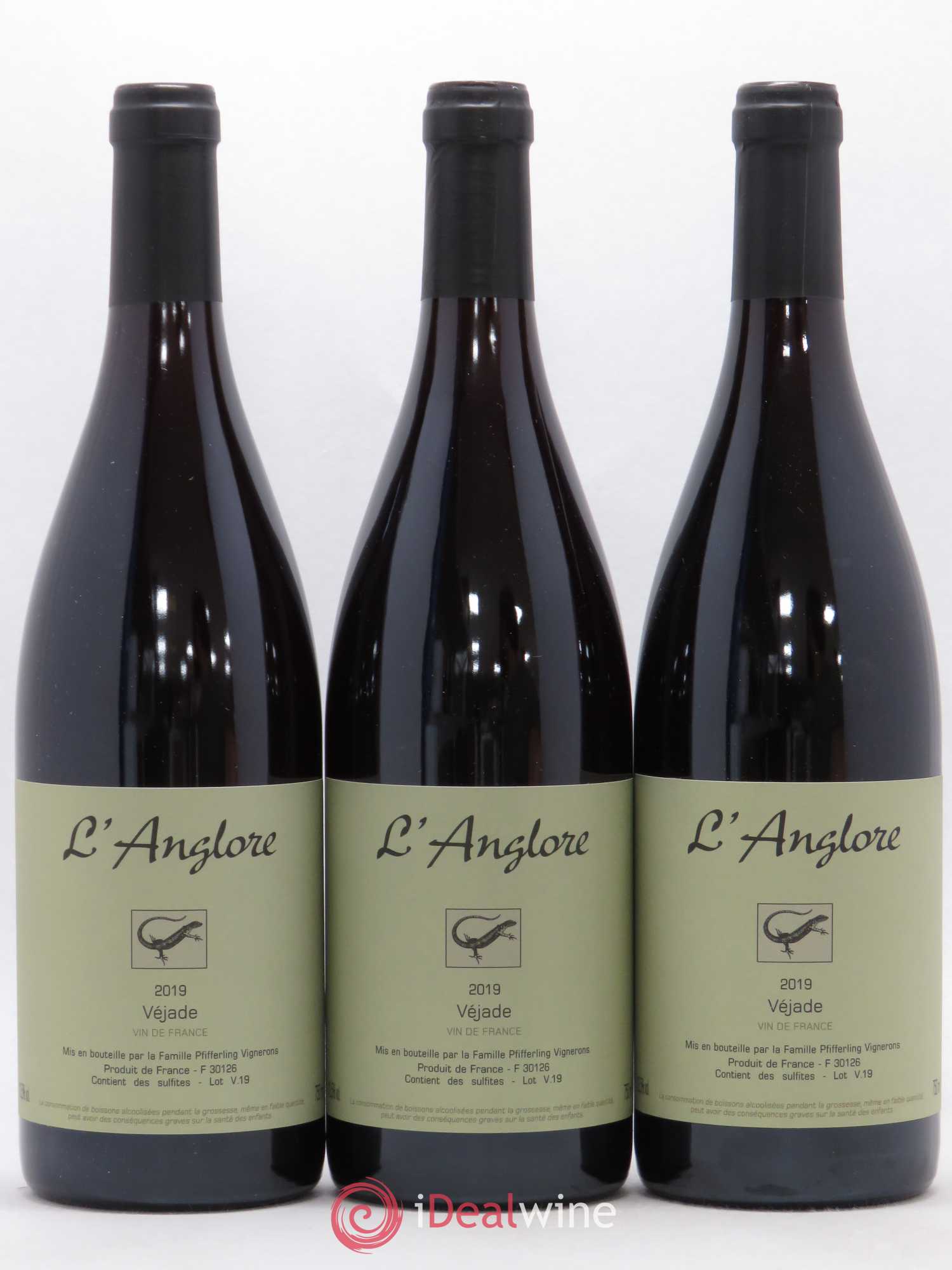 Vin de France Véjade L'Anglore 2019 - Lot de 3 bouteilles - 0