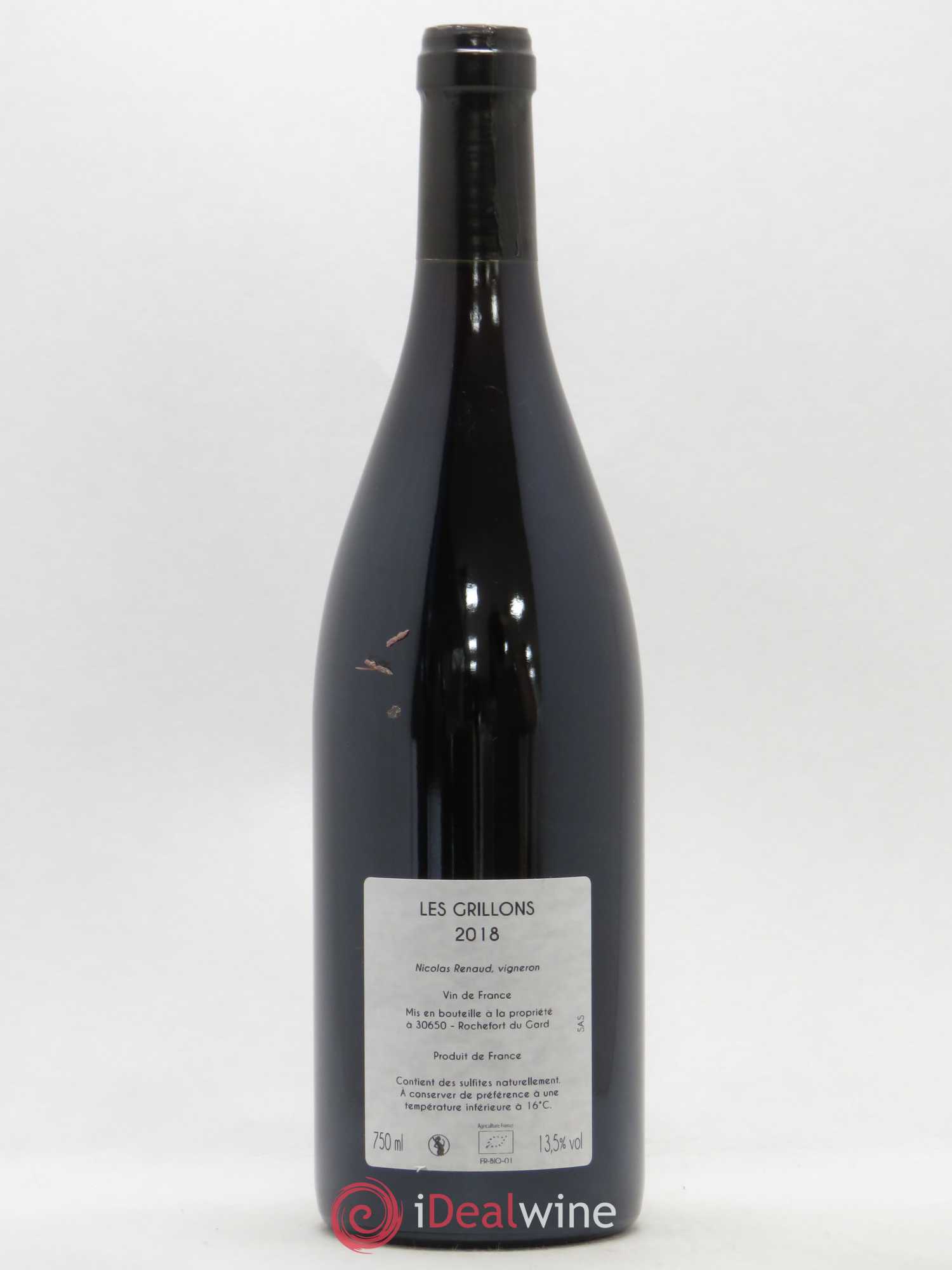 Vin de France Les Grillons Clos des Grillons 2018 - Lot de 1 bouteille - 1