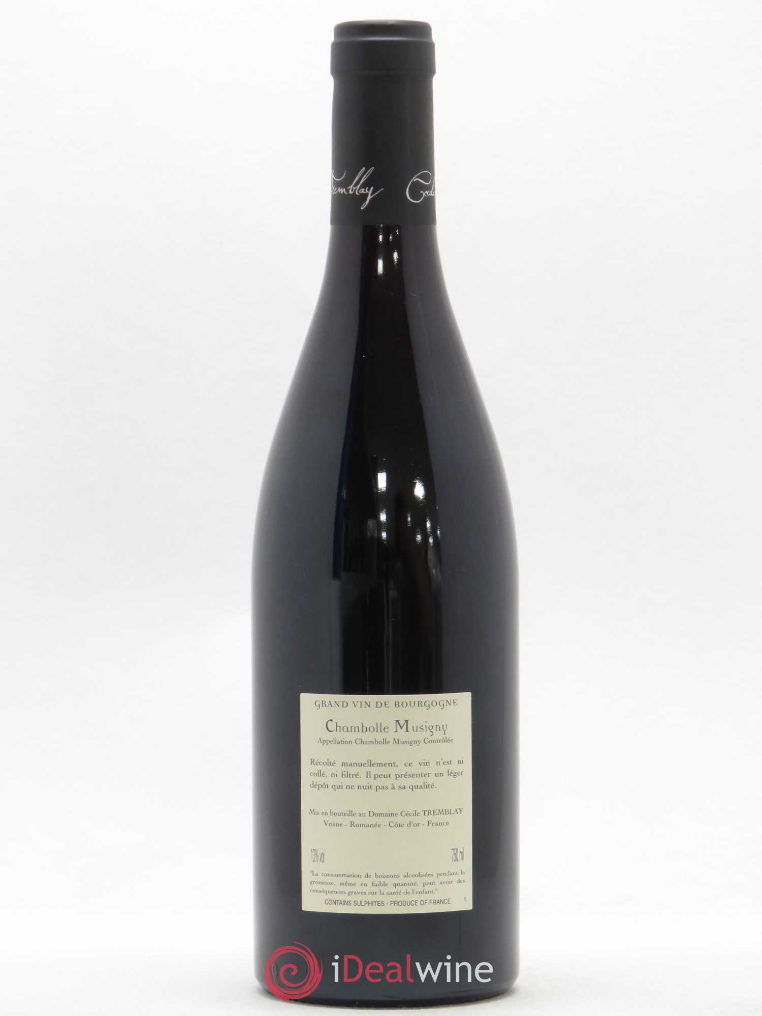 Chambolle-Musigny Les Cabottes Cécile Tremblay 2016 - Lot de 1 bouteille - 1