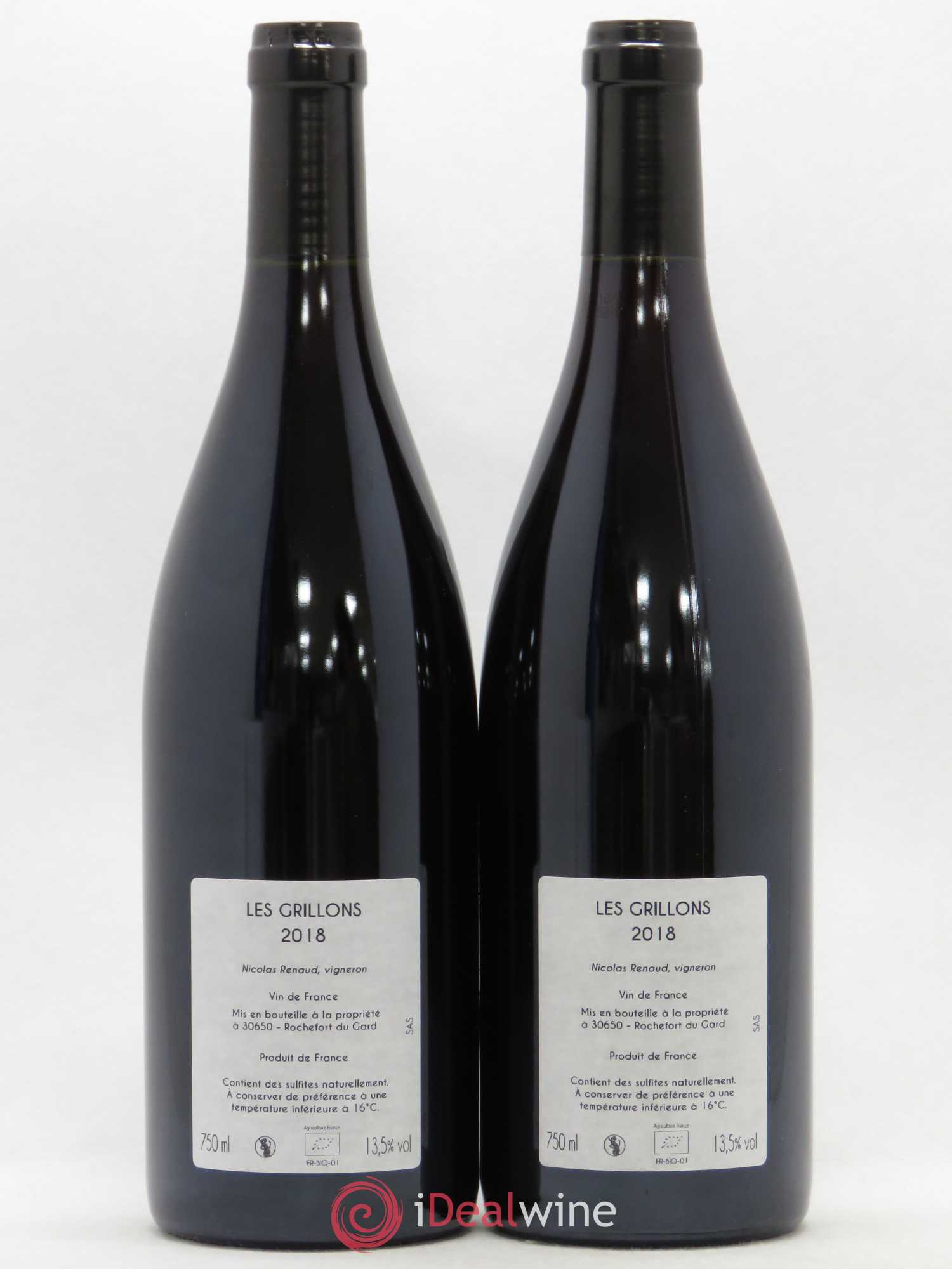 Vin de France Les Grillons Clos des Grillons 2018 - Lot de 2 bouteilles - 1