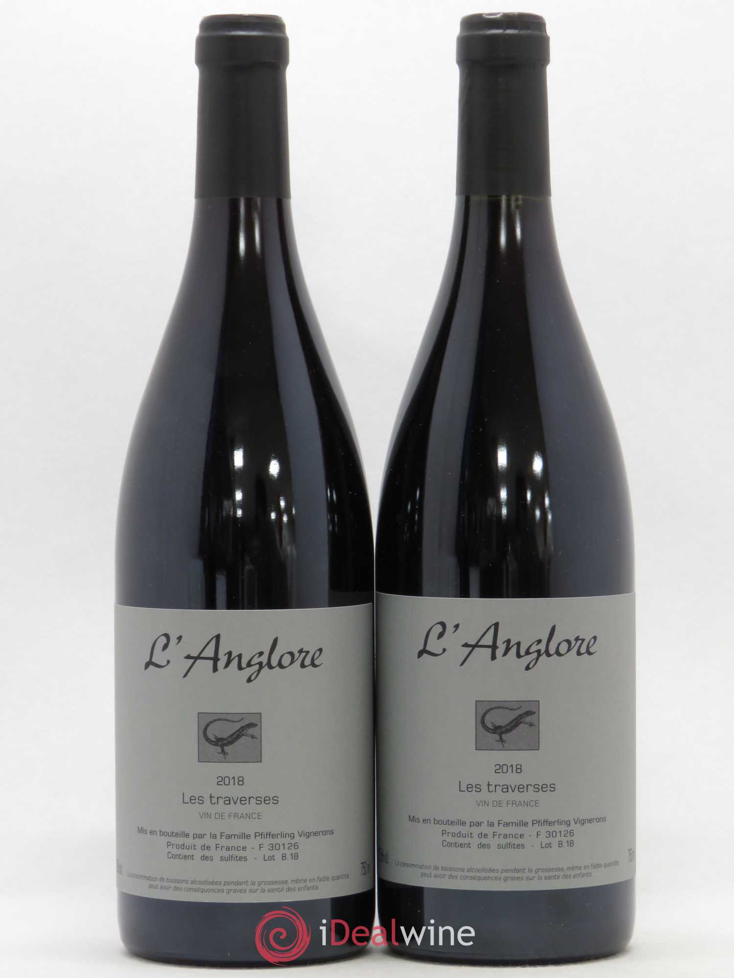 Vin de France Les Traverses L'Anglore 2018 - Lot de 2 bouteilles - 0
