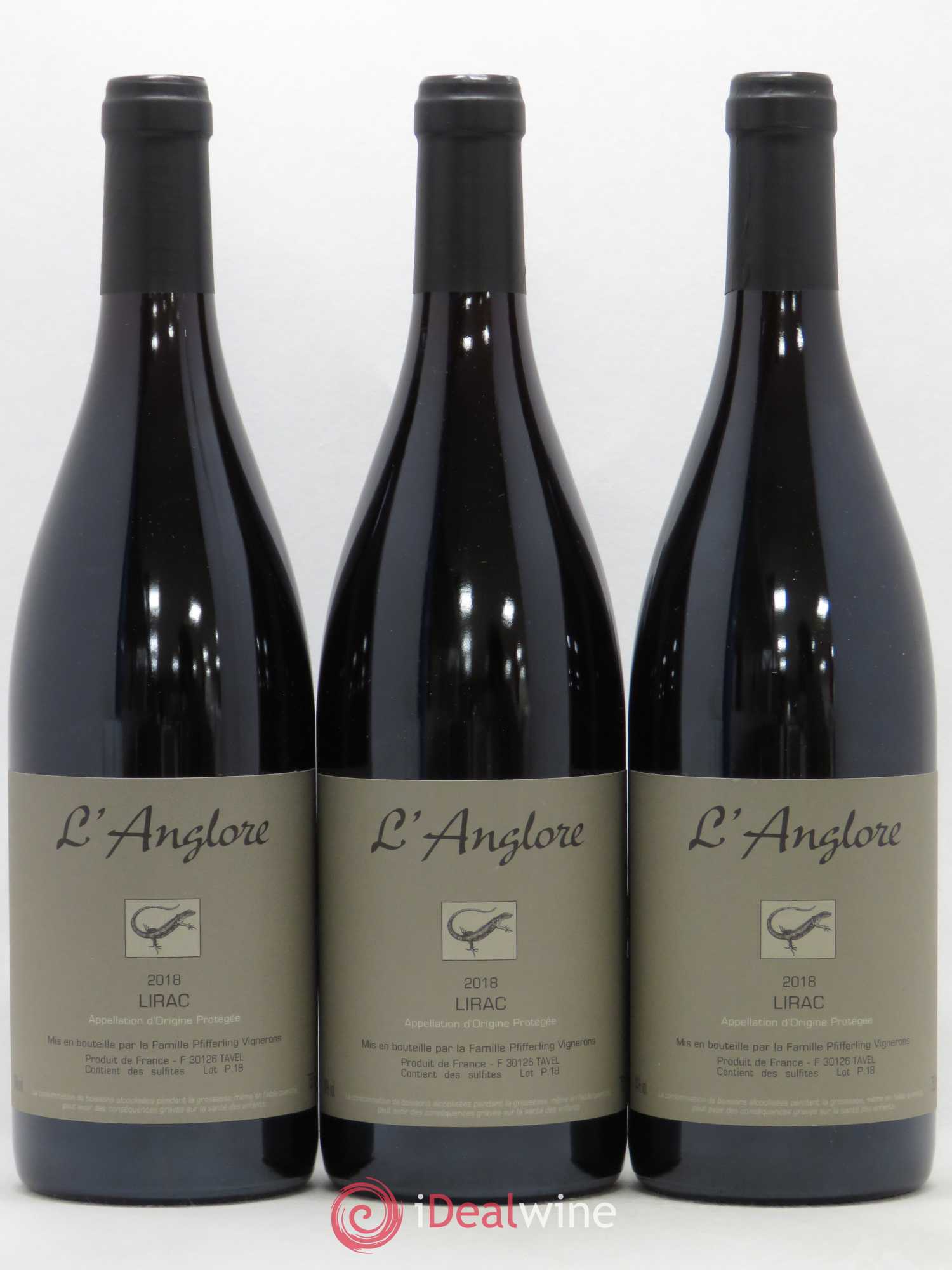 Lirac L'Anglore 2018 - Lot de 3 bouteilles - 0