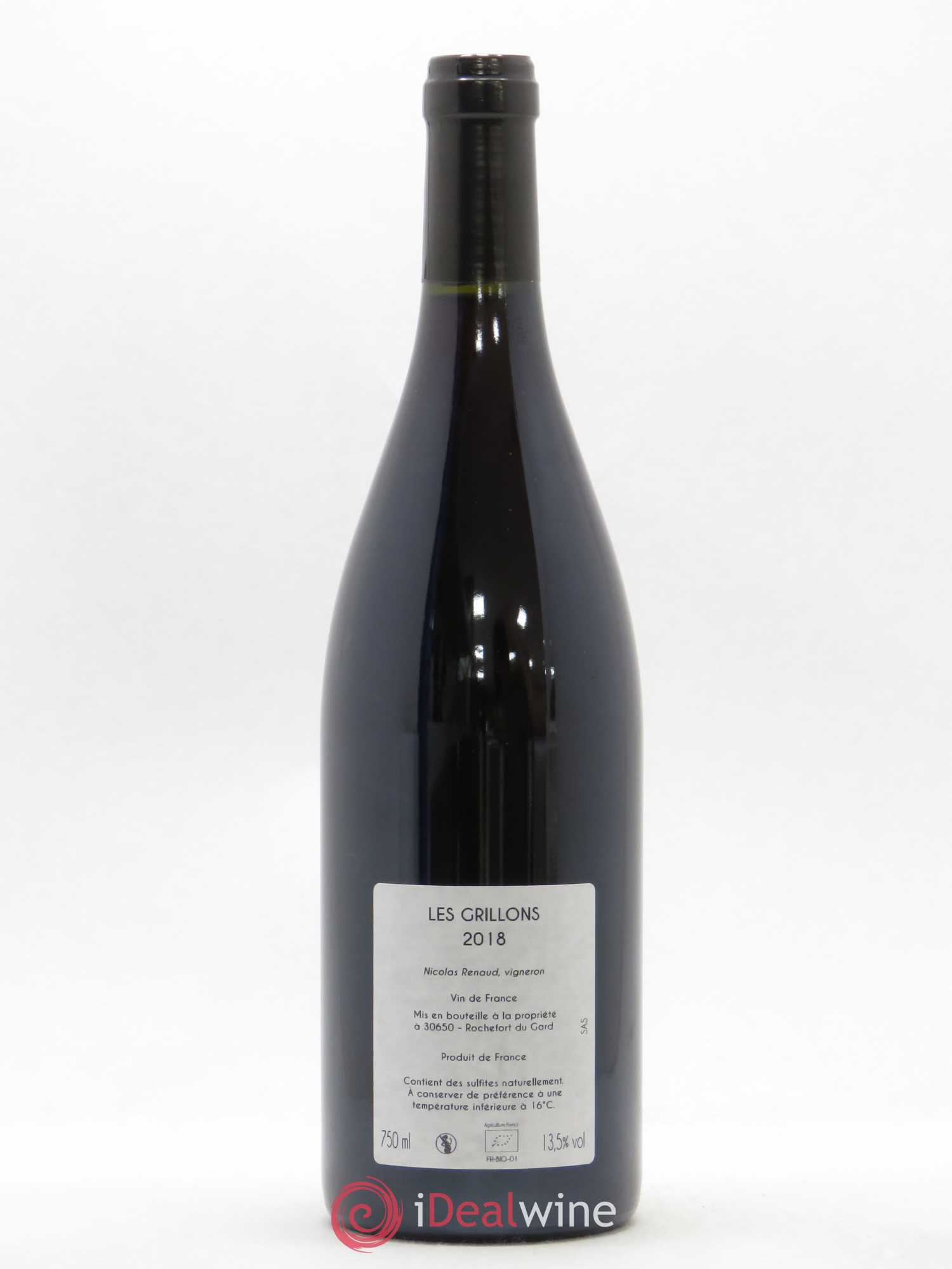 Vin de France Les Grillons Clos des Grillons 2018 - Lot de 1 bouteille - 1