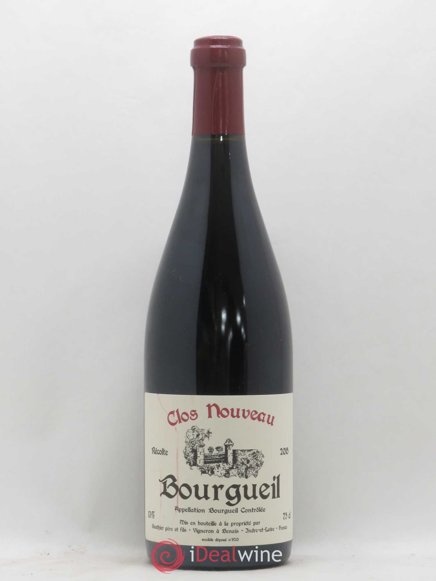 Bourgueil Clos Nouveau Domaine du Bel Air 2015 - Lot de 1 bouteille - 0