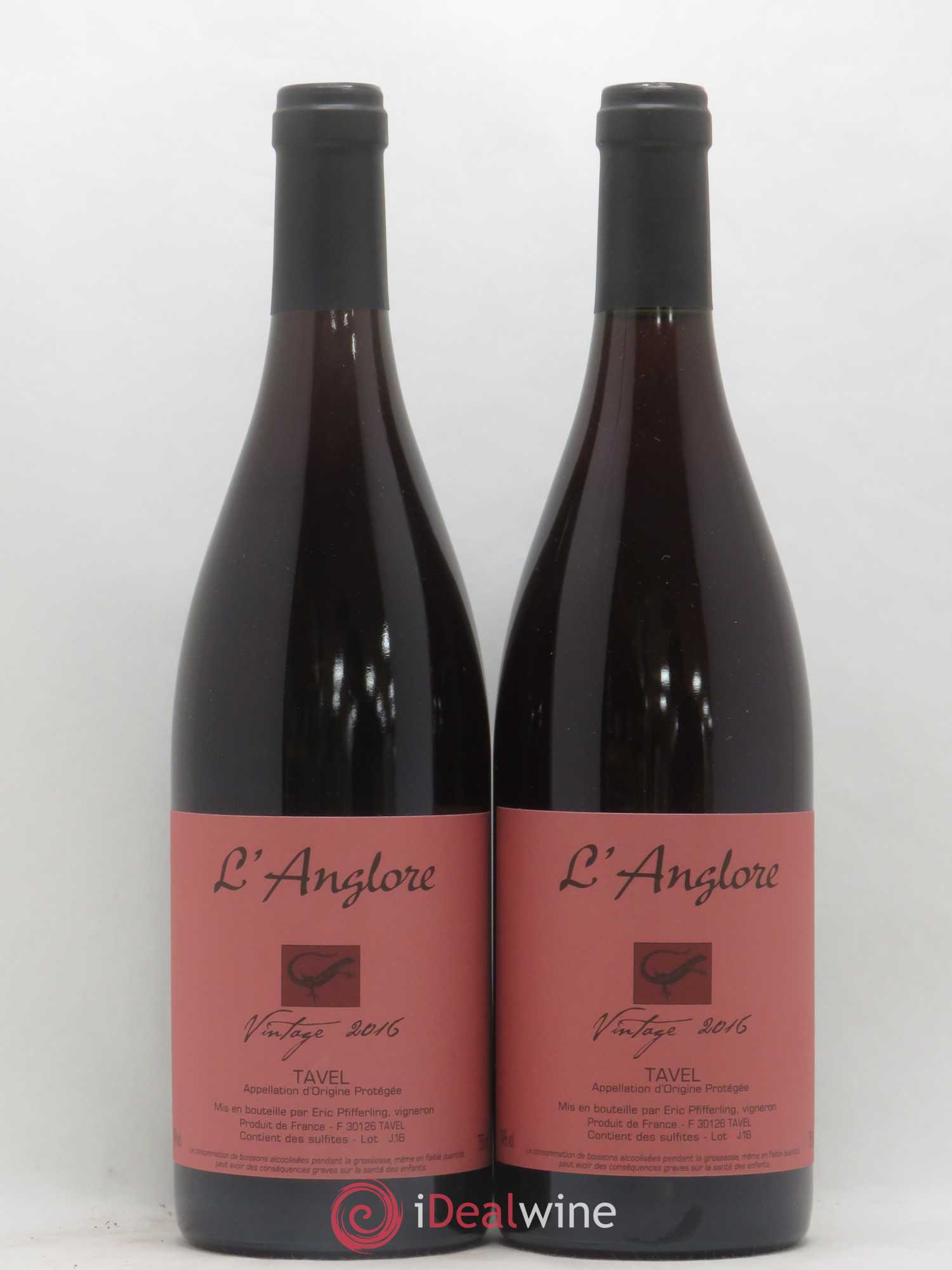 Tavel Vintage L'Anglore 2016 - Lot de 2 bouteilles - 0