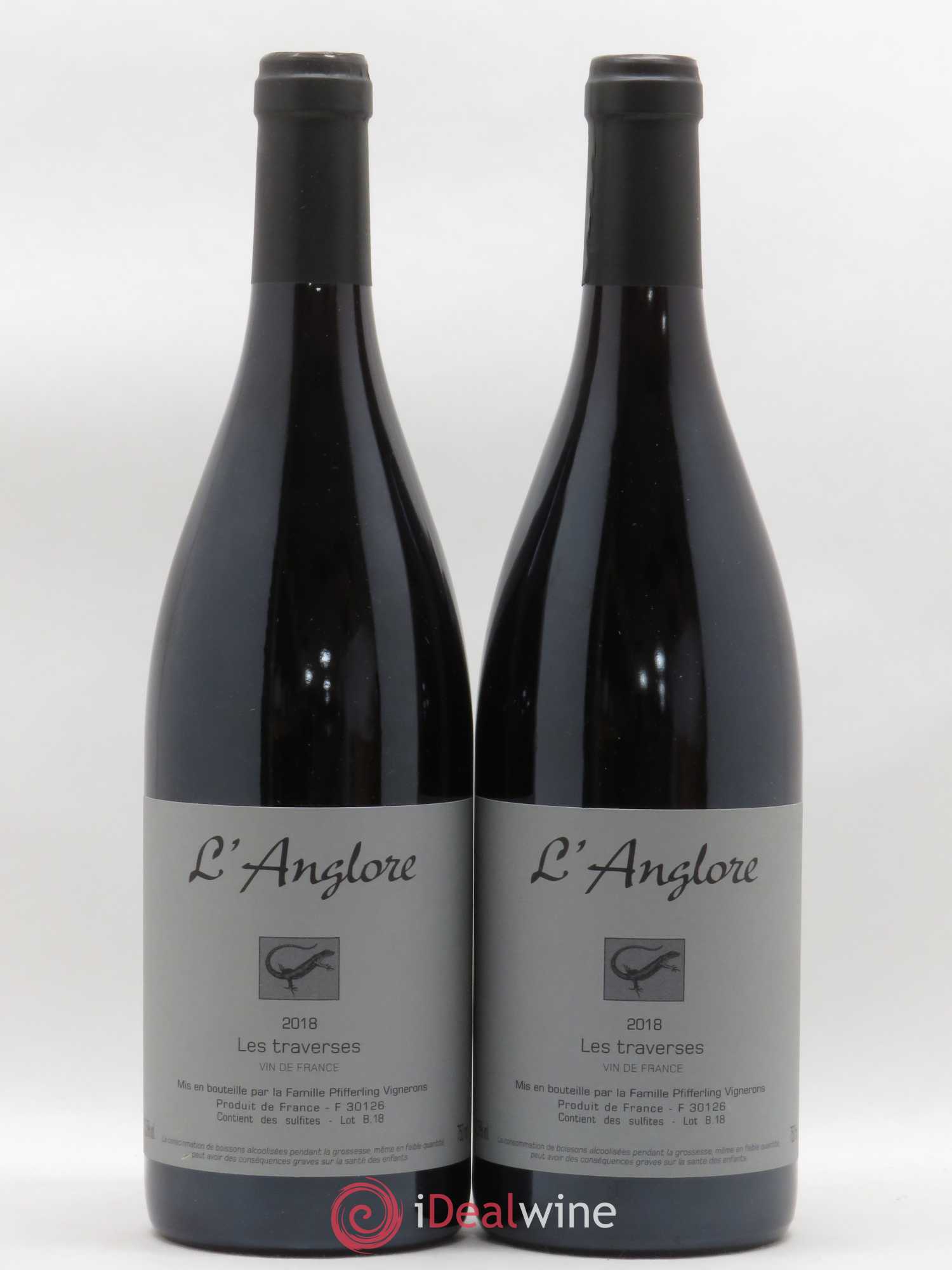 Vin de France Les Traverses L'Anglore 2018 - Lot de 2 bouteilles - 0
