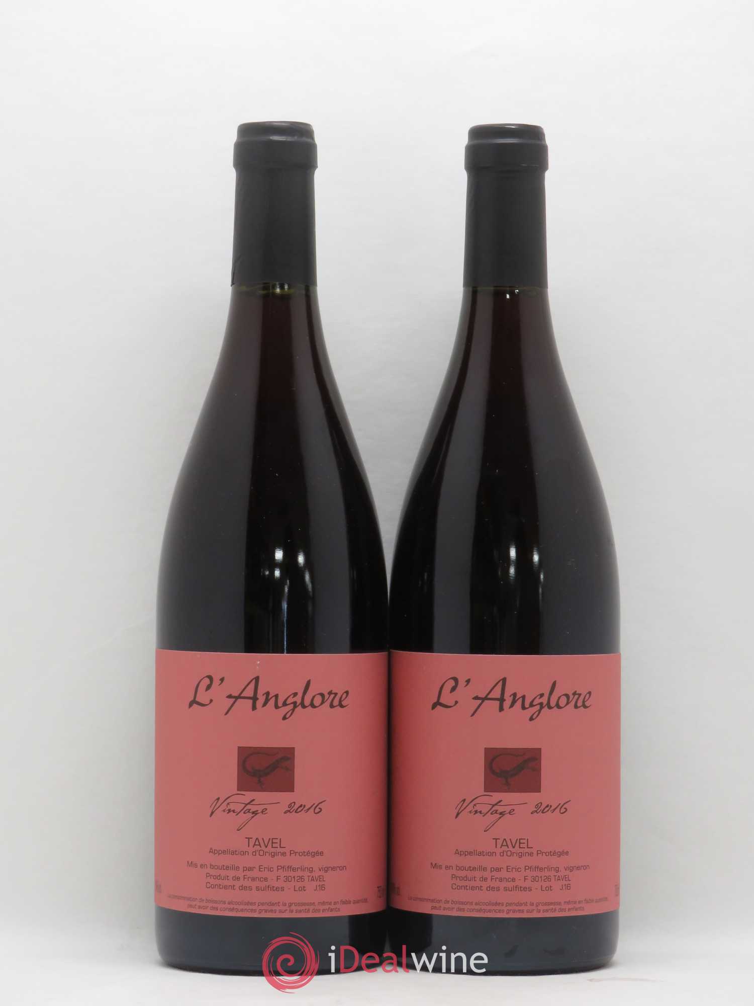 Tavel Vintage L'Anglore 2016 - Lot de 2 bouteilles - 0