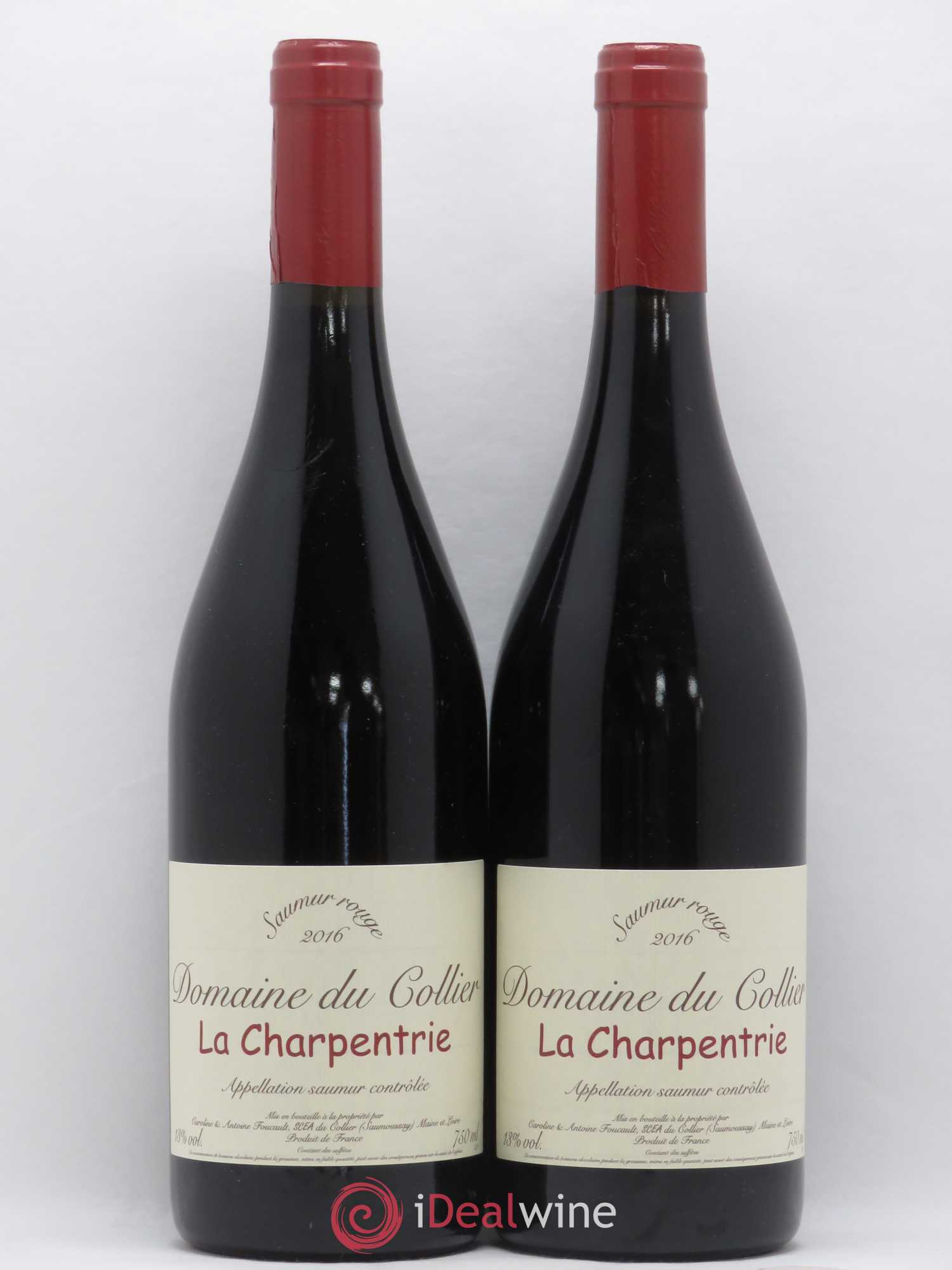 Saumur La Charpentrie Domaine du Collier 2016 - Lot de 2 bouteilles - 0