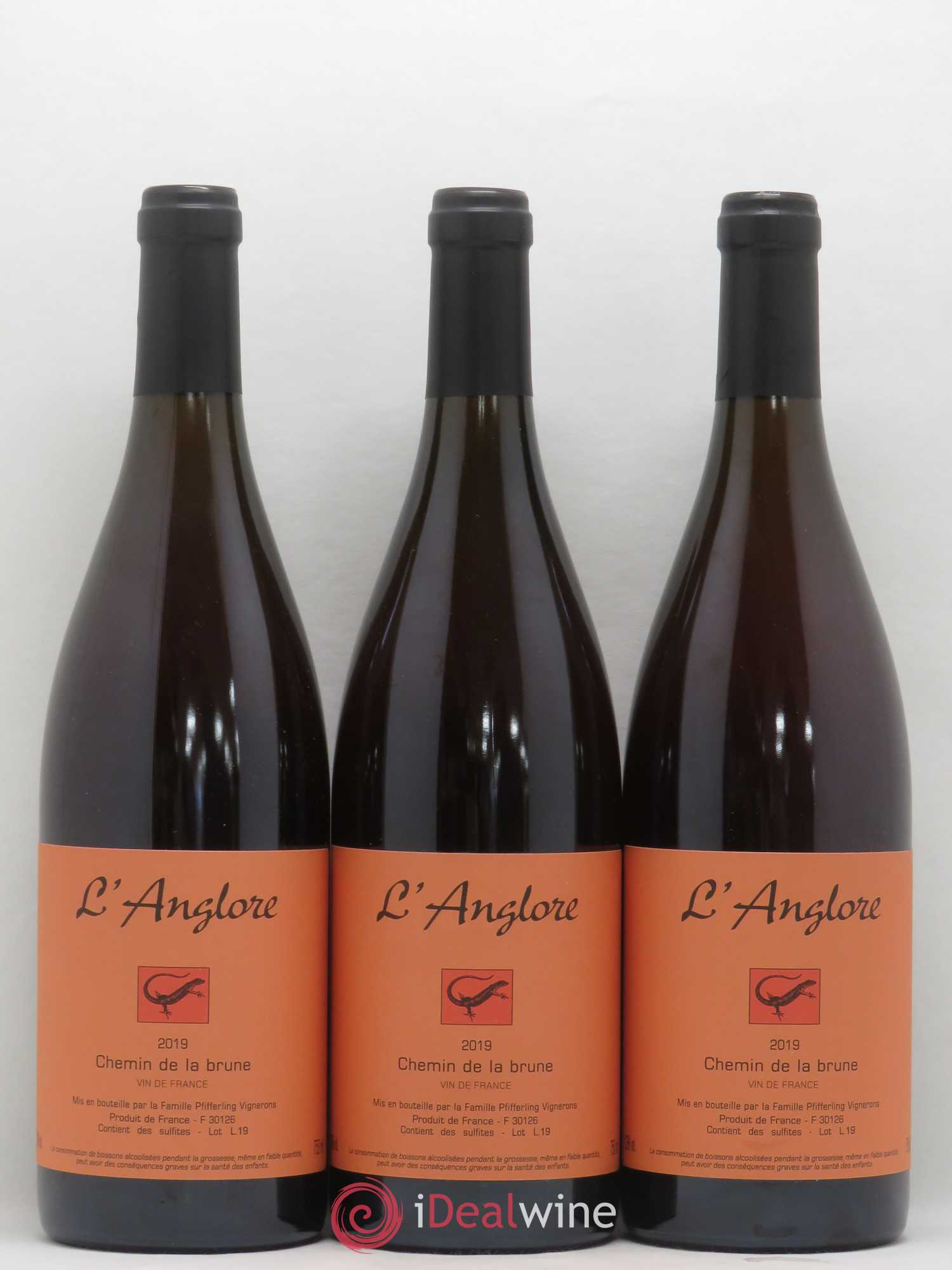 Vin de France Chemin de la brune L'Anglore 2019 - Lot de 3 bouteilles - 0