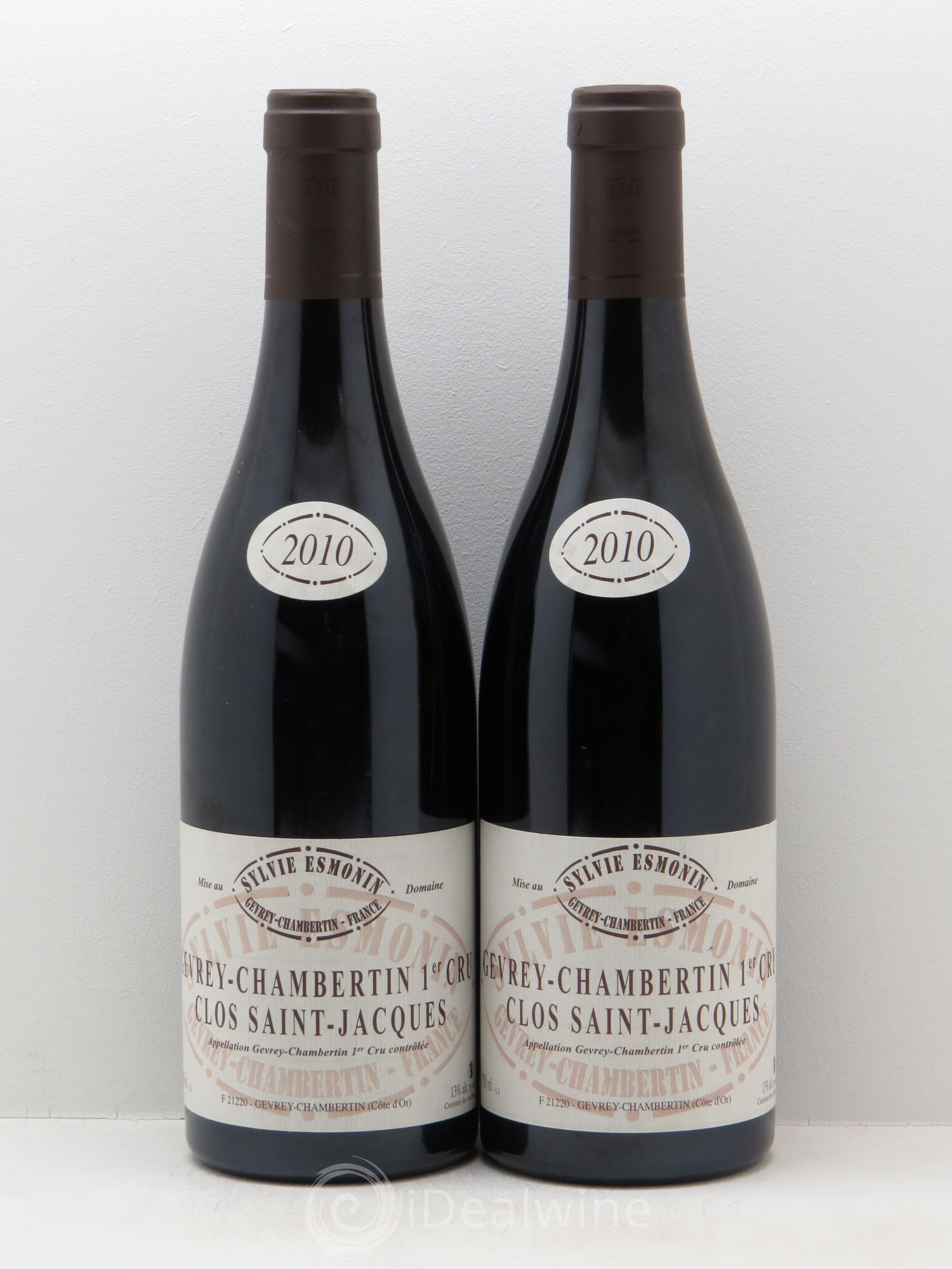 Gevrey-Chambertin 1er Cru Clos Saint Jacques Sylvie Esmonin 2010 - Lot de 2 bouteilles - 0