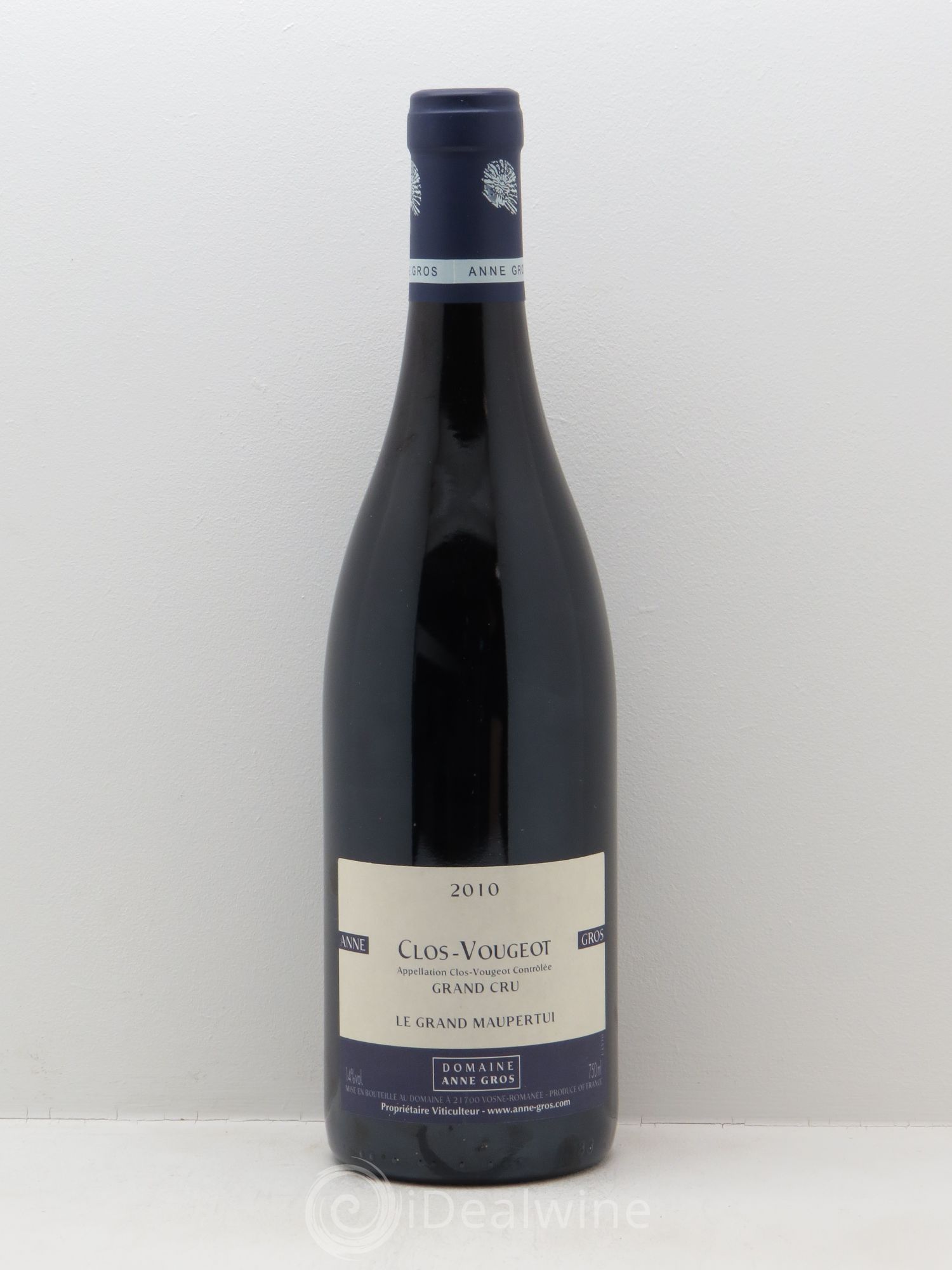 Clos de Vougeot Grand Cru Le Grand Maupertui Anne Gros 2010 - Lot de 1 bouteille - 0
