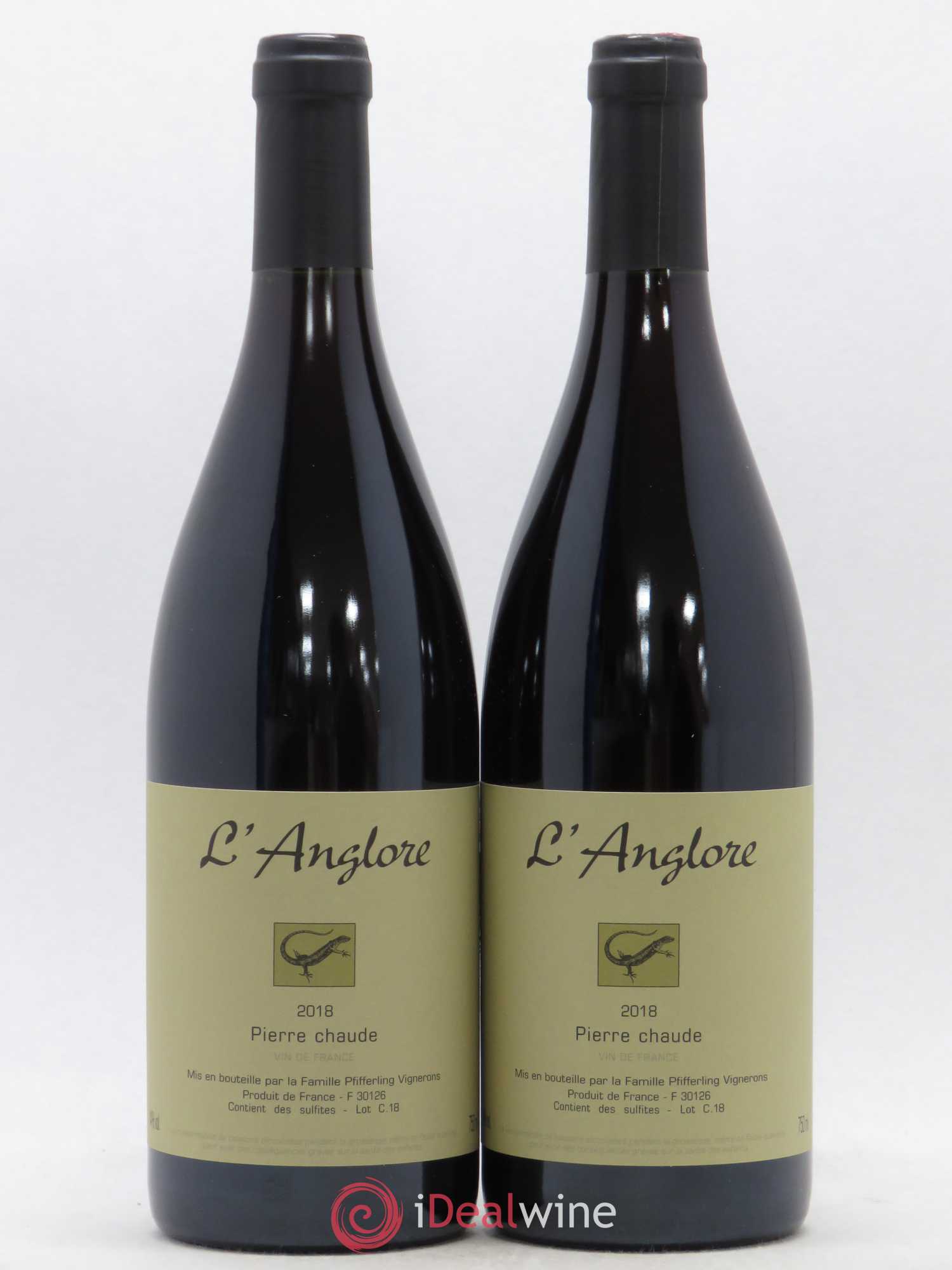 Vin de France Pierre chaude L'Anglore 2018 - Lot de 2 bouteilles - 0
