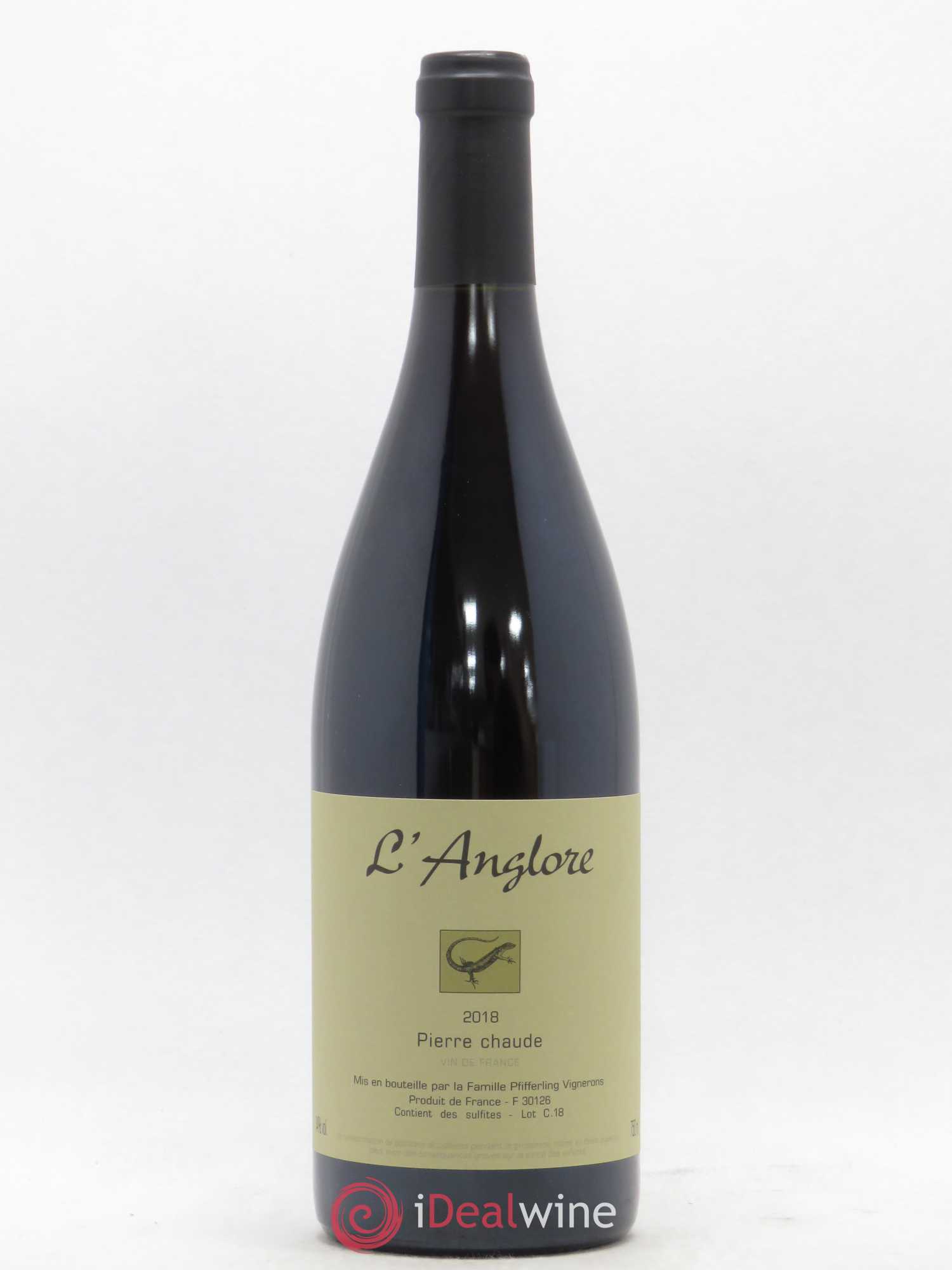 Vin de France Pierre chaude L'Anglore 2018 - Lot de 1 bouteille - 0