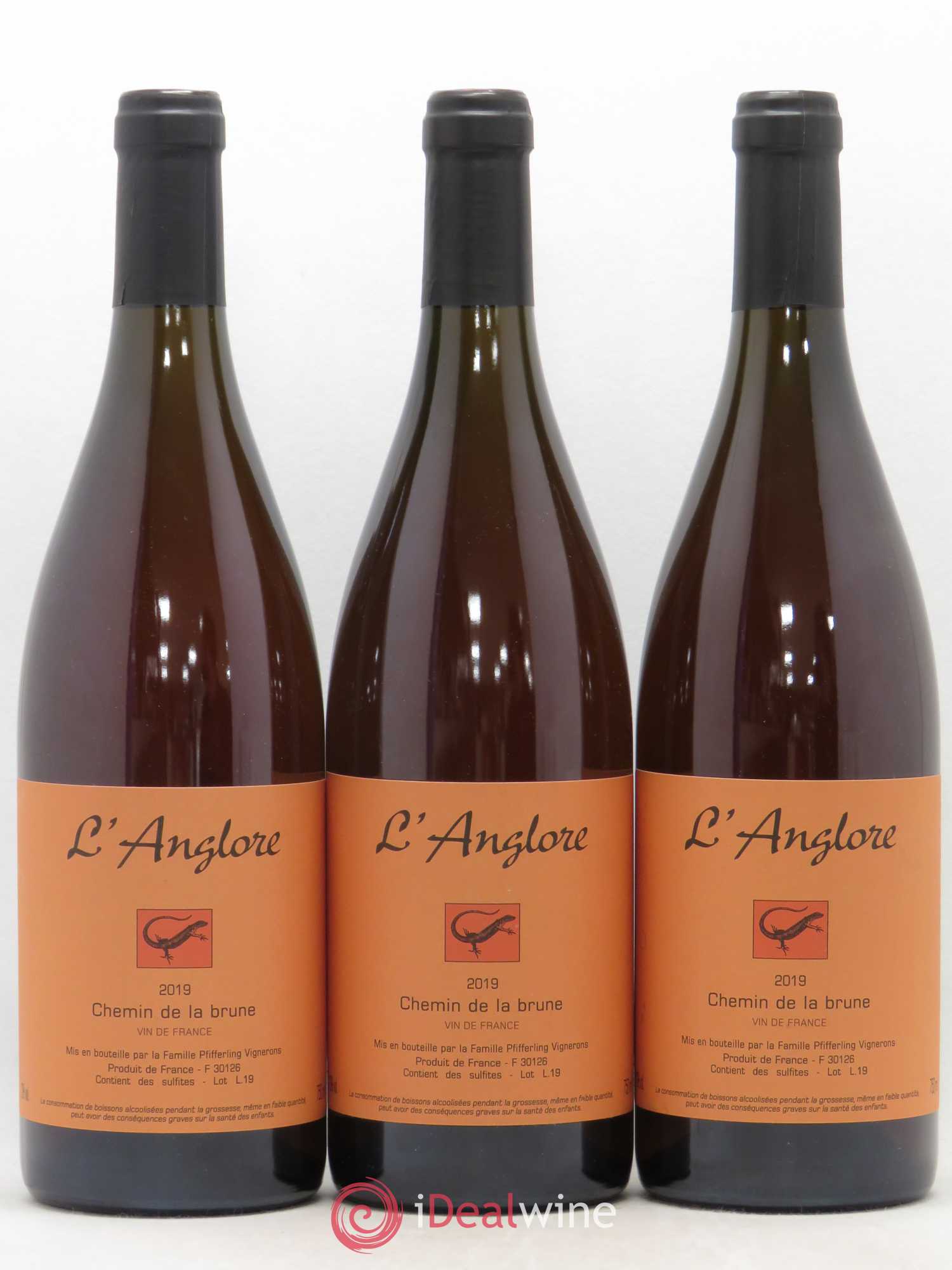 Vin de France Chemin de la brune L'Anglore 2019 - Lot de 3 bouteilles - 0