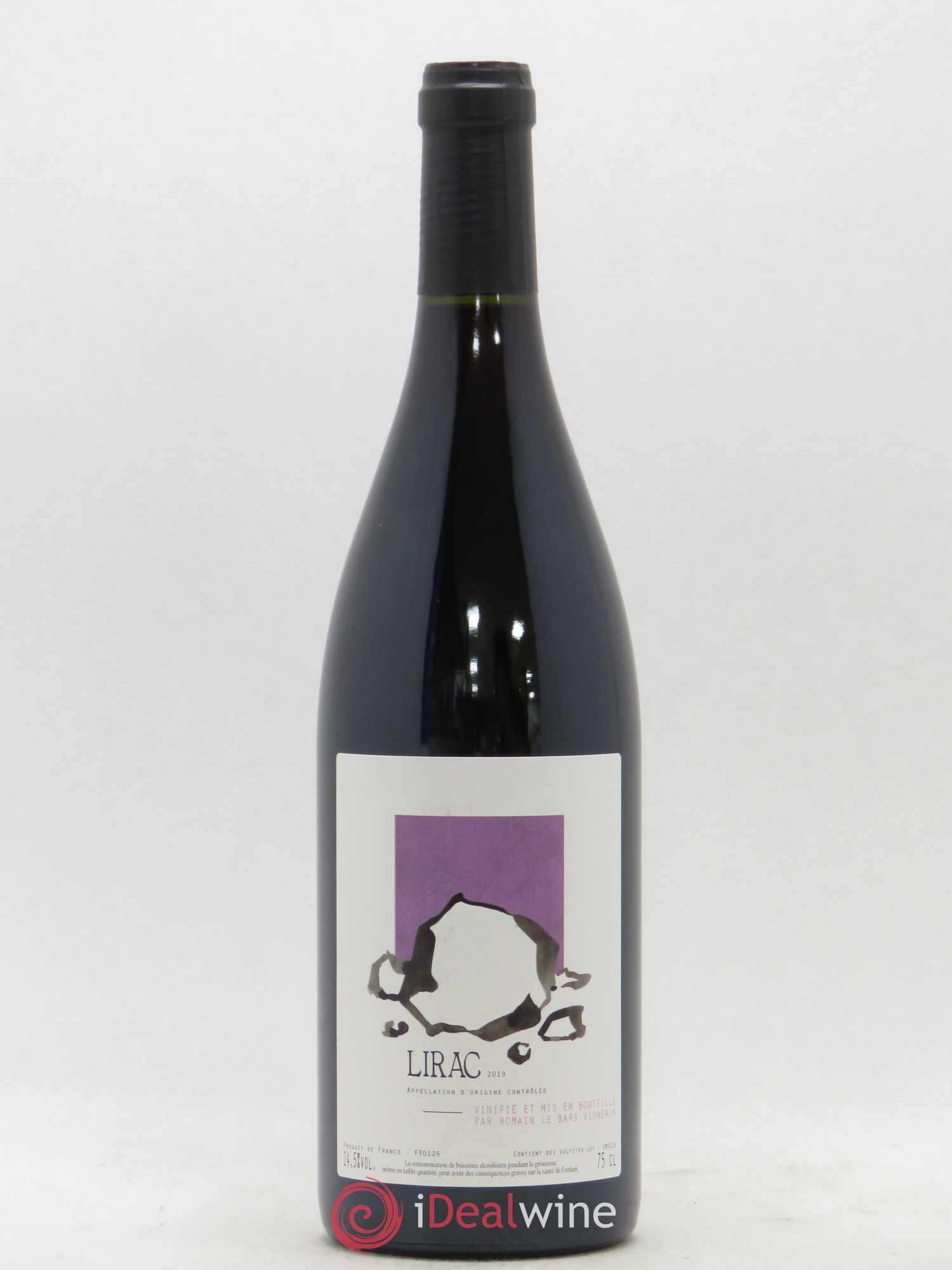 Lirac Romain Le Bars 2019 - Lot de 1 bouteille - 0
