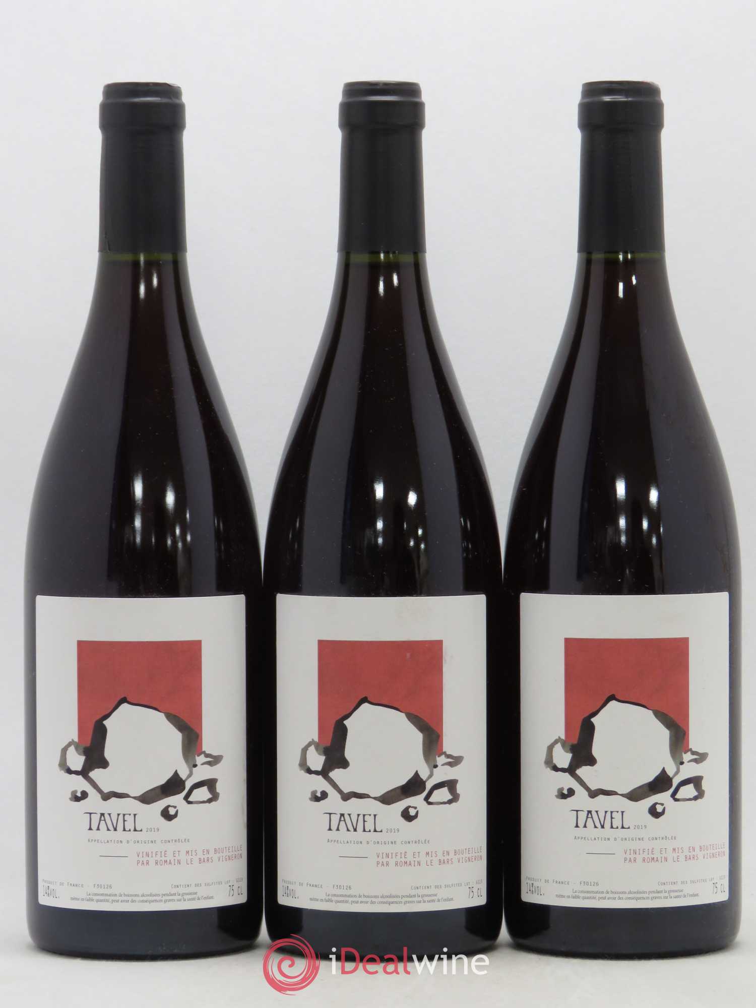 Tavel Romain Le Bars 2019 - Lot de 3 bouteilles - 0