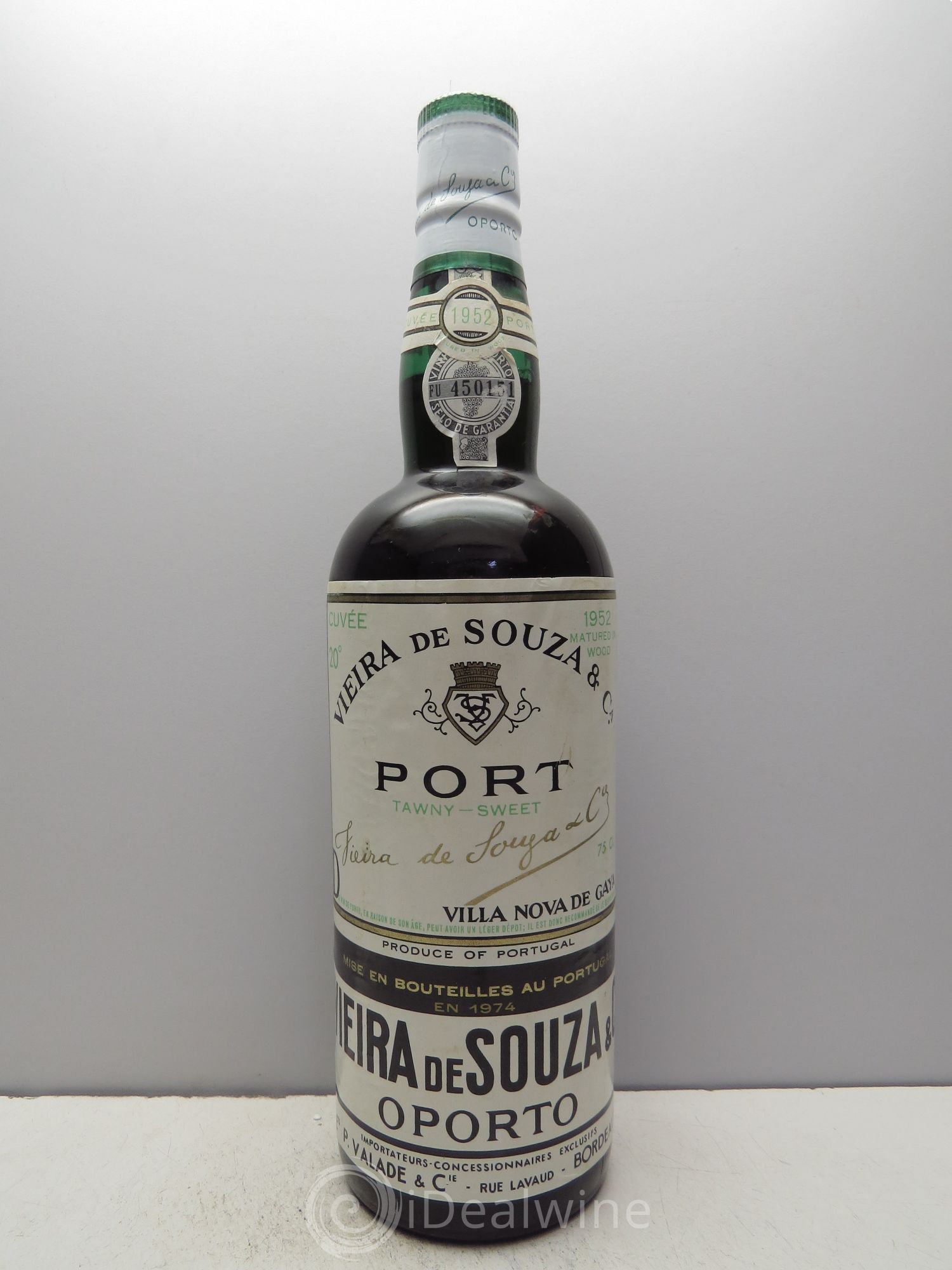 Porto Tawny Sweet Viera de Souza 1952 - Posten von 1 Flasche - 0