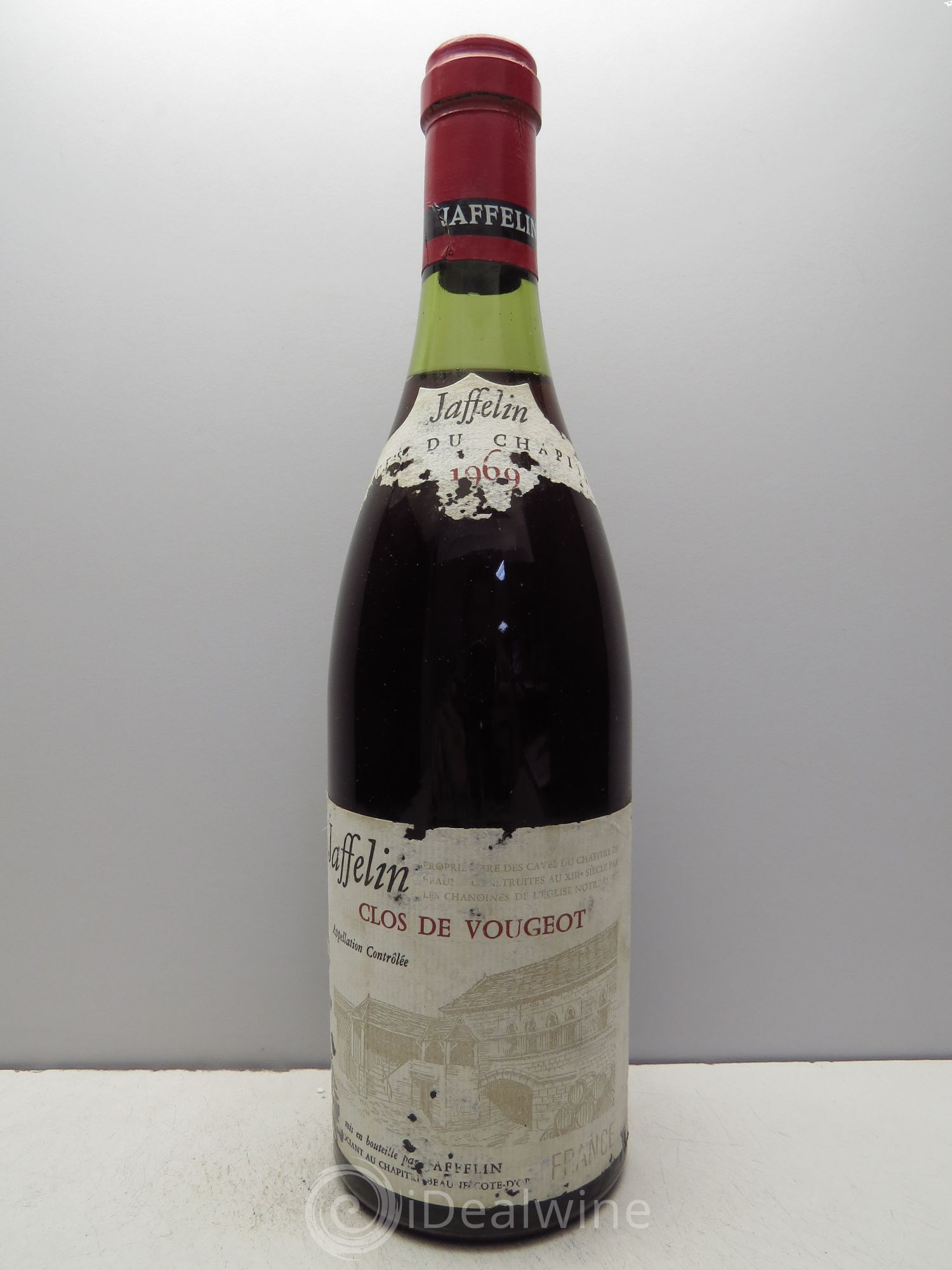 Clos de Vougeot Grand Cru Jaffelin "Caves du Chapître" (sans prix de réserve - no reserve) 1969 - Posten von 1 Flasche - 0