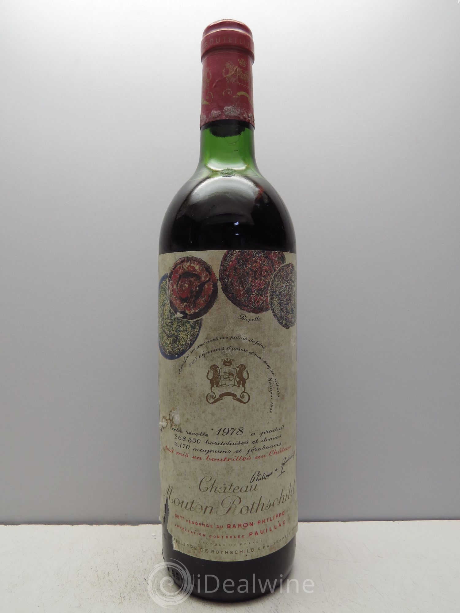 Château Mouton Rothschild 1er Grand Cru Classé 1978 - Lot de 1 bouteille - 0