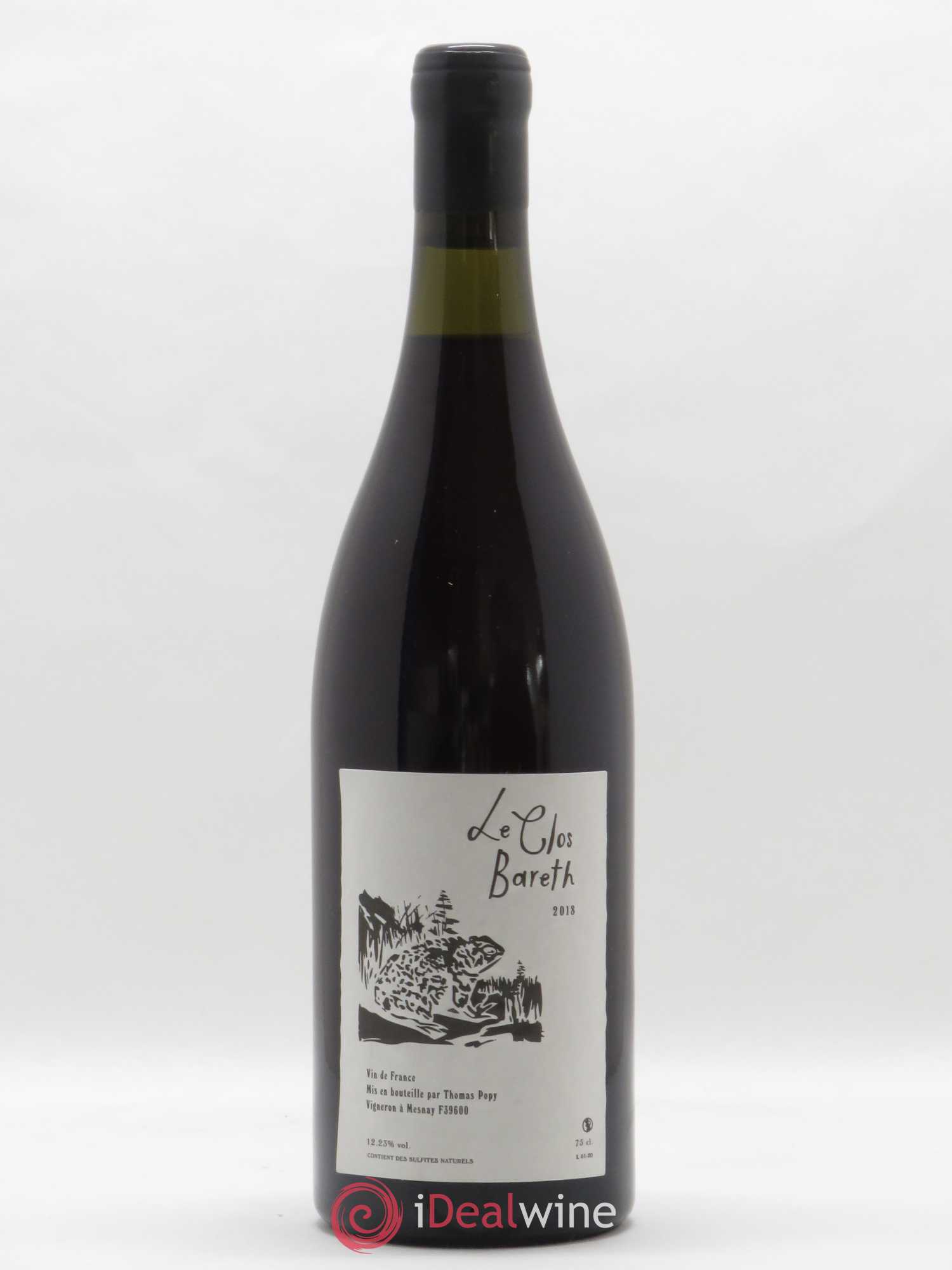 Vin de France Clos Bareth Thomas Popy 2018 - Lot de 1 bouteille - 0