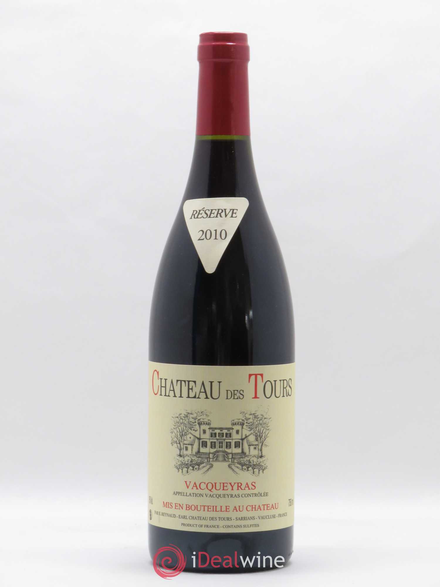 Vacqueyras Château des Tours Emmanuel Reynaud 2010 - Lot de 1 bouteille - 0