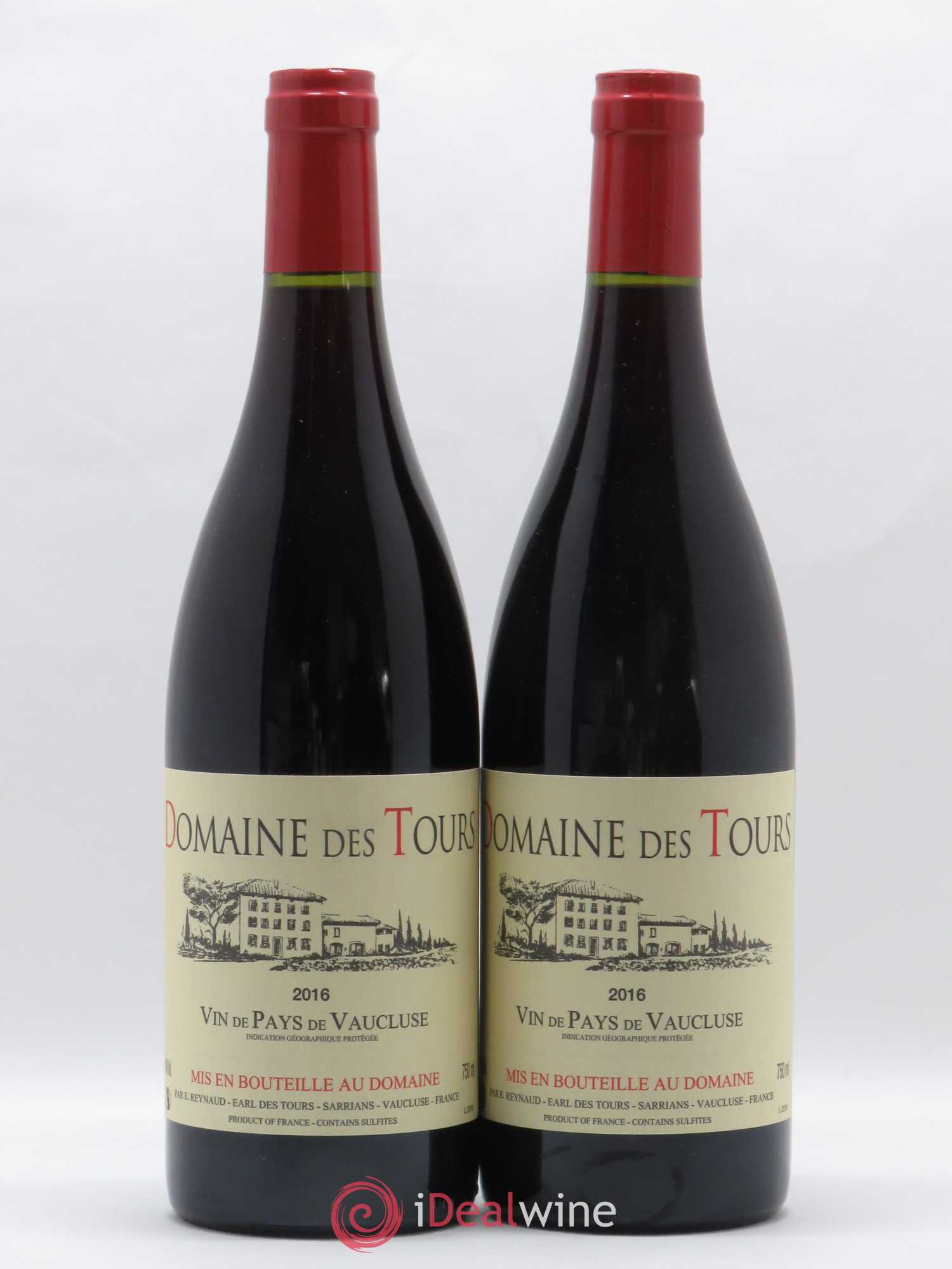 Vaucluse (Vin de Pays de Vaucluse) Domaine des Tours Emmanuel Reynaud 2016 - Lot de 2 bouteilles - 0