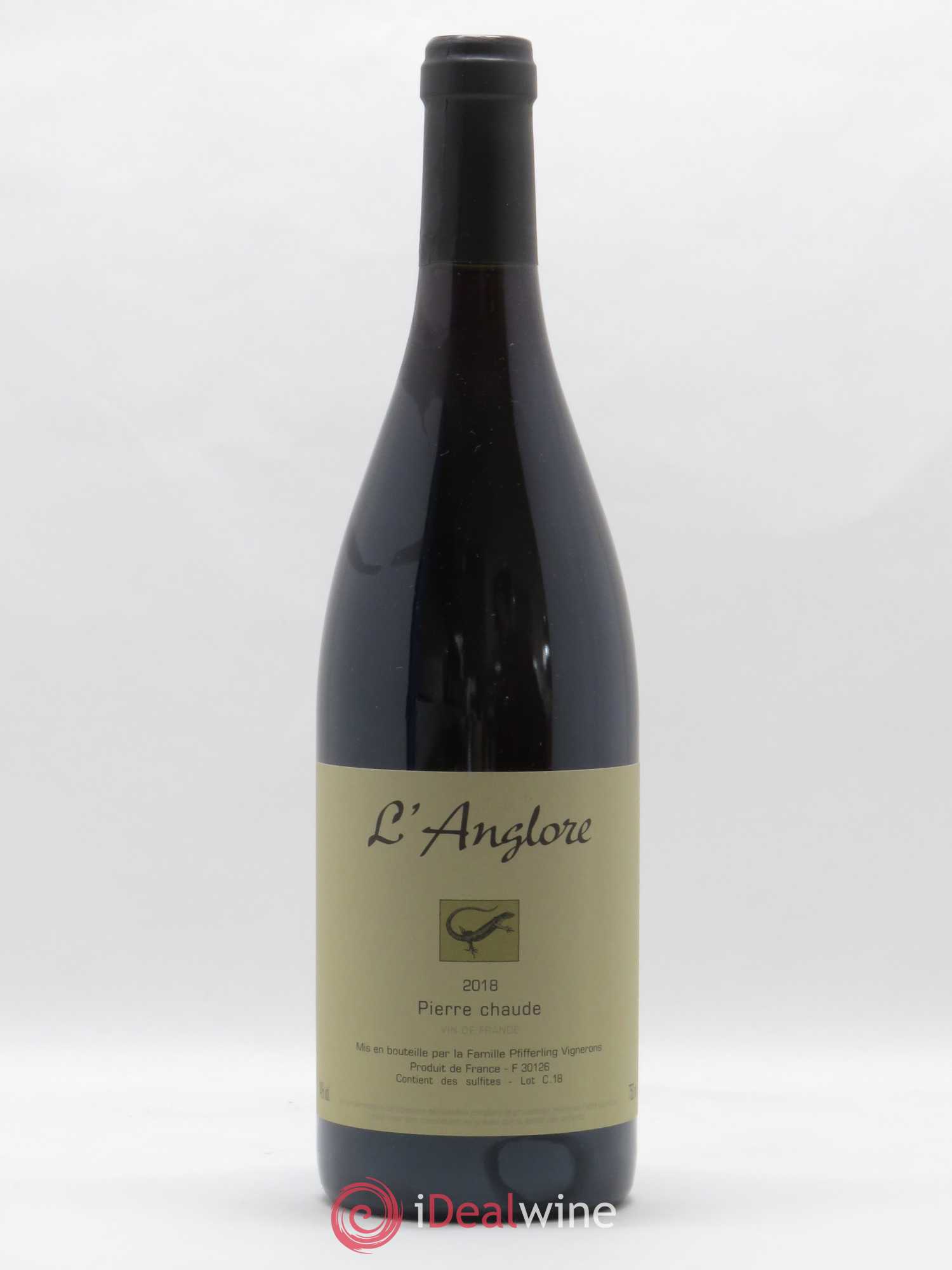 Vin de France Pierre chaude L'Anglore 2018 - Lot de 1 bouteille - 0