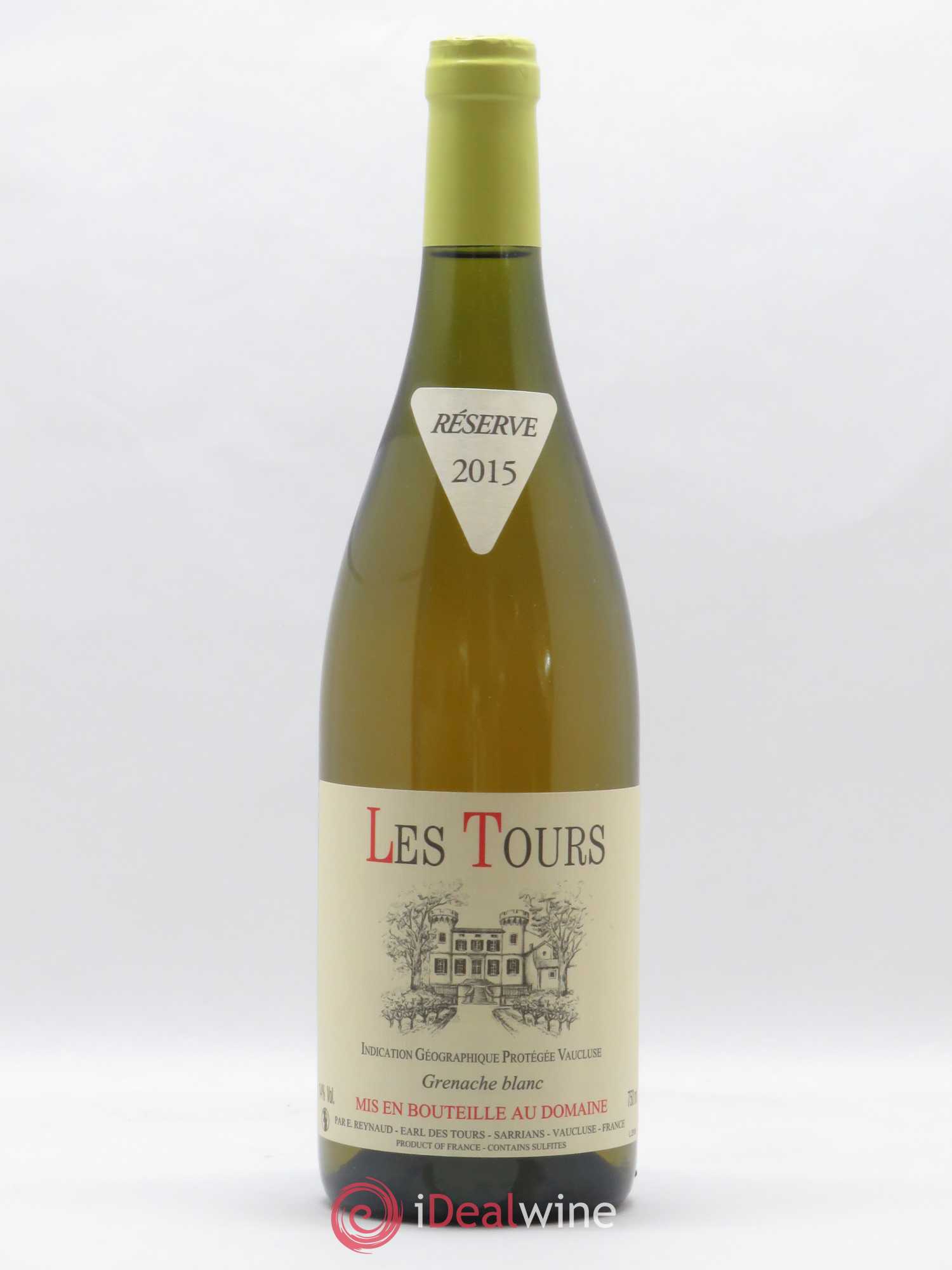 Vaucluse (Vin de Pays de Vaucluse) Les Tours Grenache Blanc Emmanuel Reynaud 2015 - Lot de 1 bouteille - 0