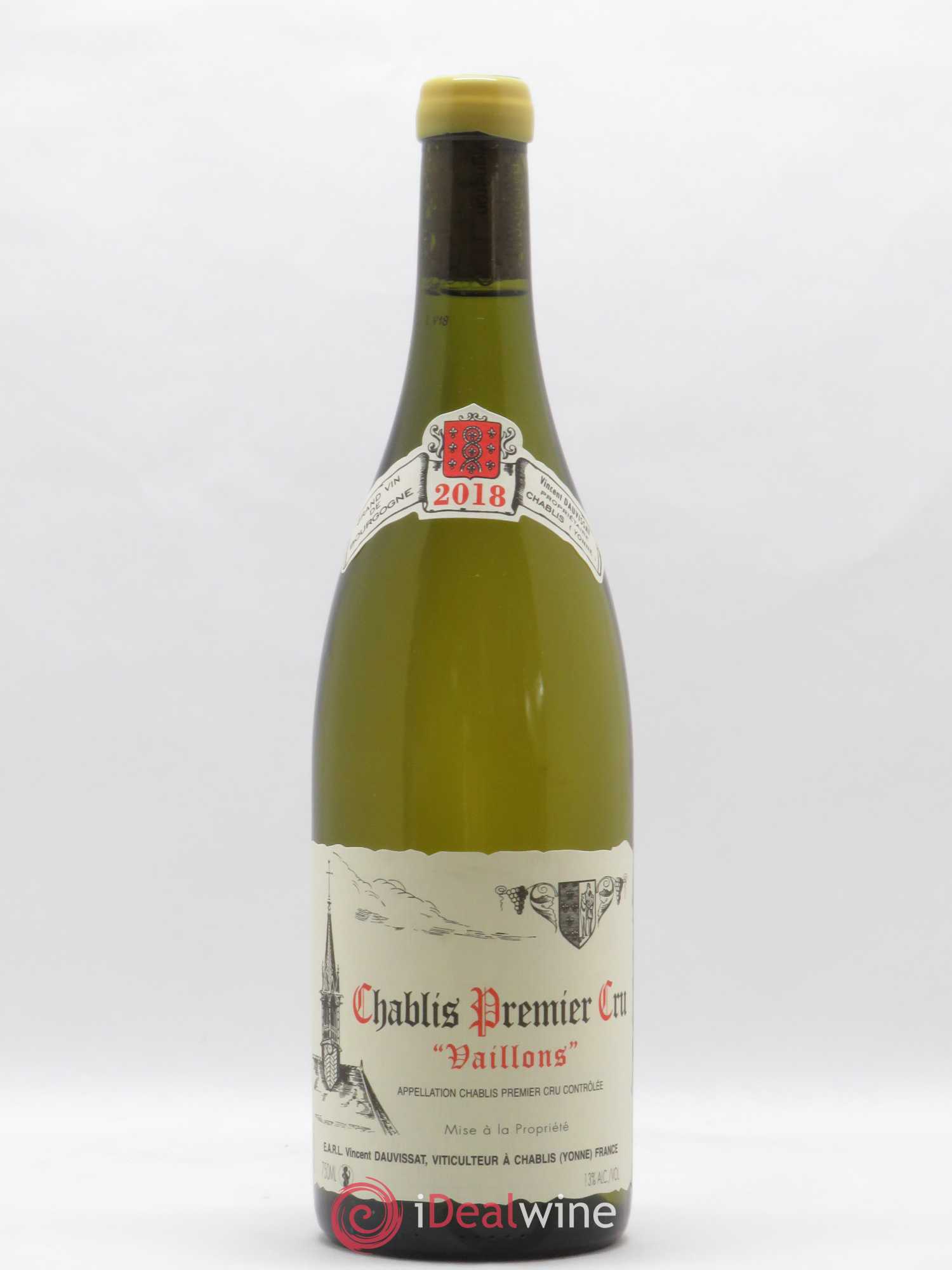 Chablis 1er Cru Vaillons Vincent Dauvissat (Domaine) 2018 - Lot de 1 bouteille - 0