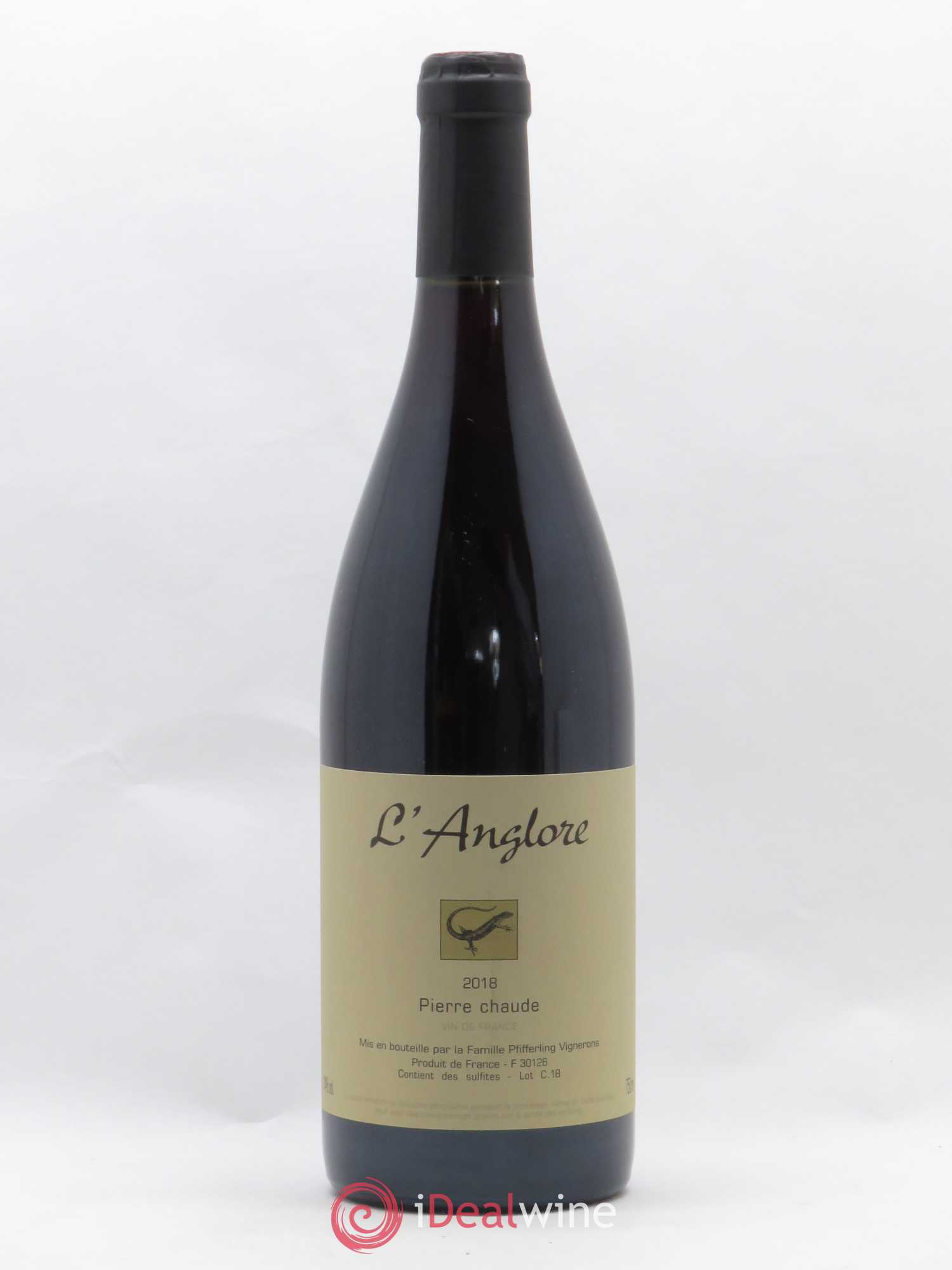 Vin de France Pierre chaude L'Anglore 2018 - Lot de 1 bouteille - 0