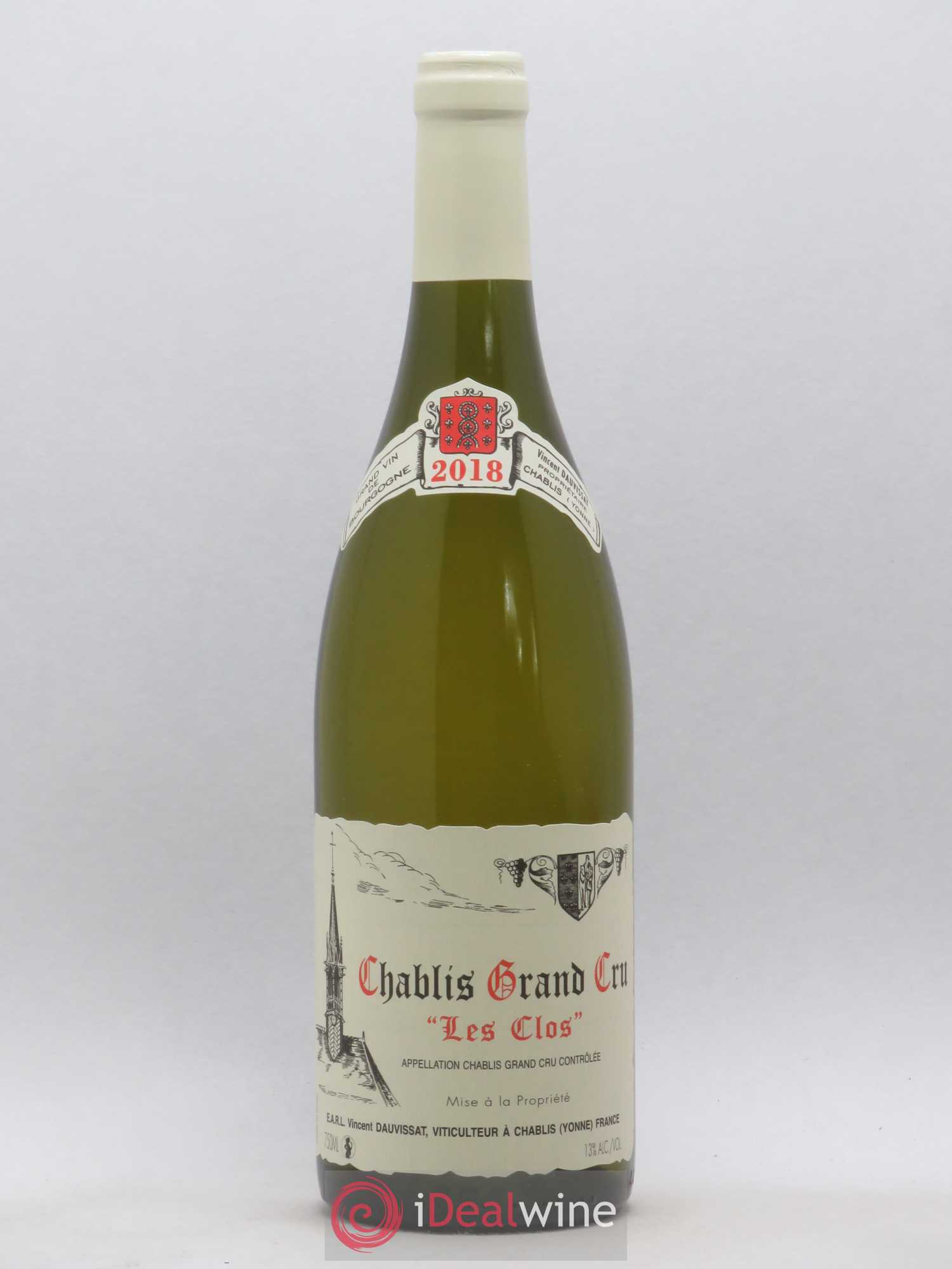 Chablis Grand Cru Les Clos Vincent Dauvissat (Domaine) 2018 - Lot de 1 bouteille - 0