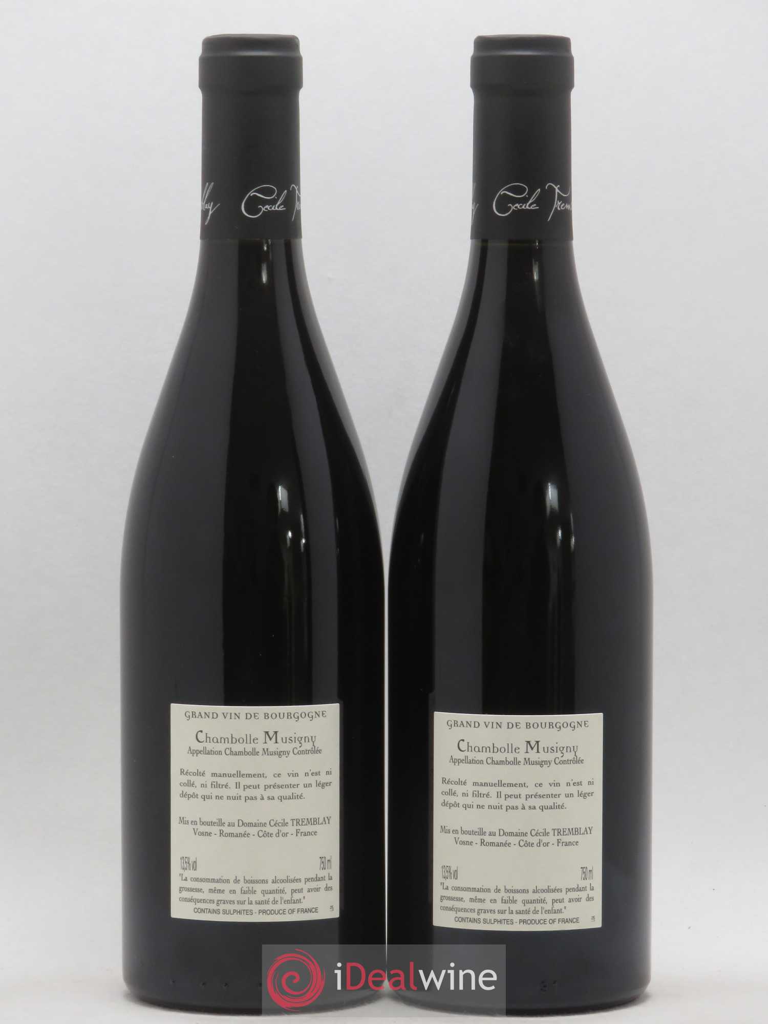 Chambolle-Musigny Les Cabottes Cécile Tremblay 2018 - Lot de 2 bouteilles - 1