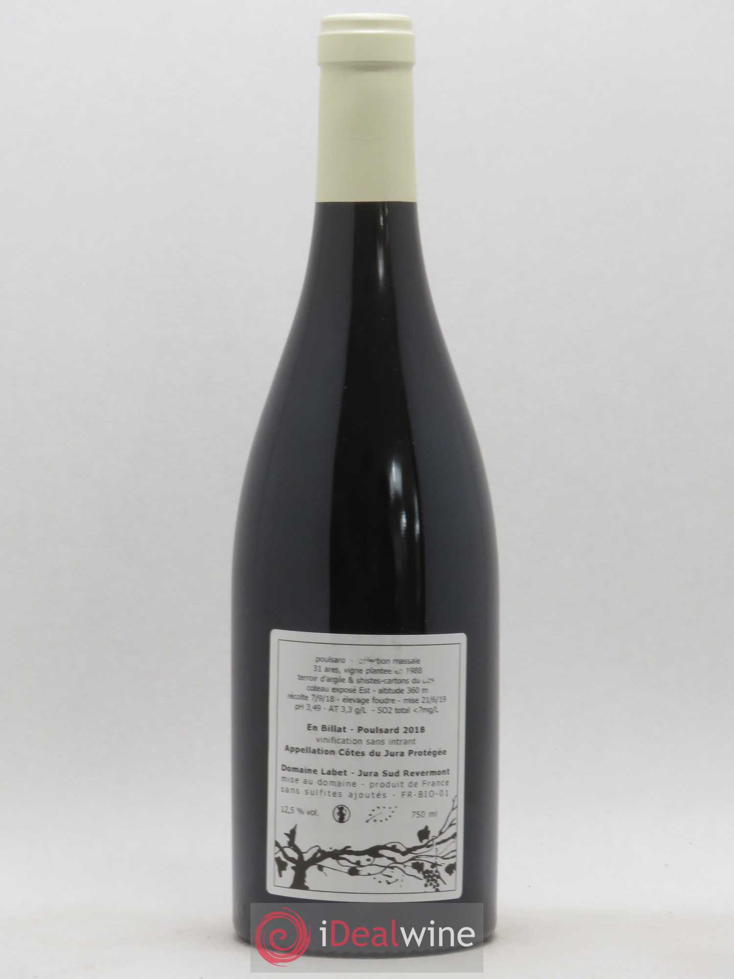 Côtes du Jura Poulsard En Billat Romain - Julien  - Charline Labet 2018 - Lot de 1 bouteille - 1