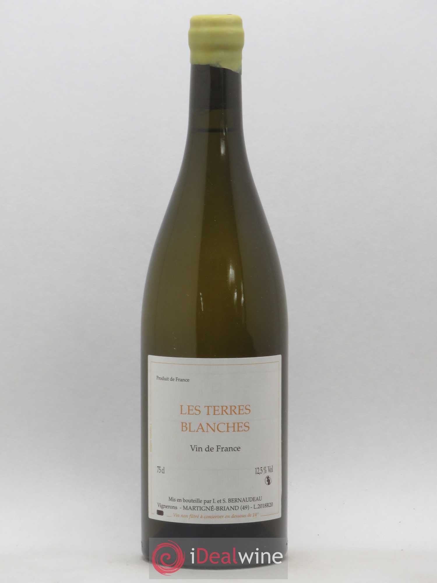 Vin de France Les Terres Blanches Stéphane Bernaudeau 2018 - Lot de 1 bouteille - 0