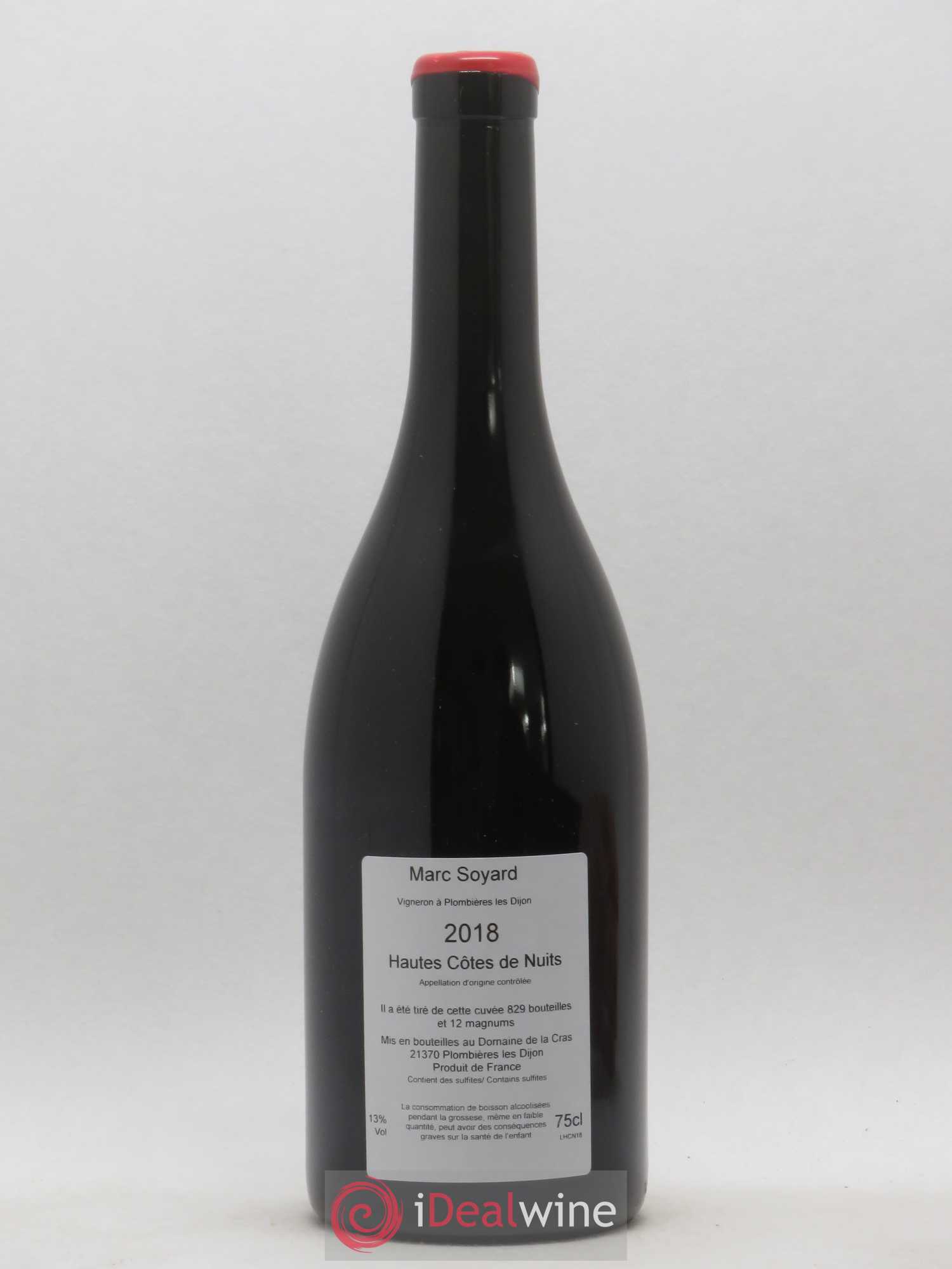 Hautes-Côtes de Nuits Domaine de la Cras - Marc Soyard 2018 - Lot de 1 bouteille - 1