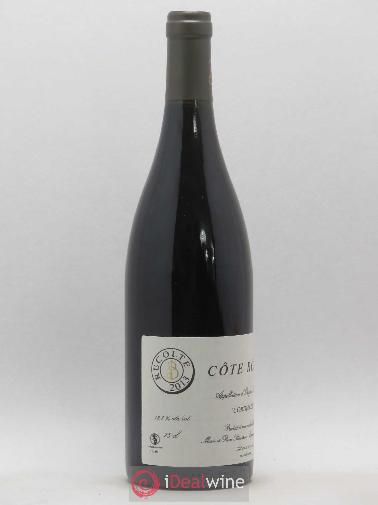 Côte-Rôtie Cordeloux Marie et Pierre Bénetière (Domaine) 2013 - Lot de 1 bouteille - 1