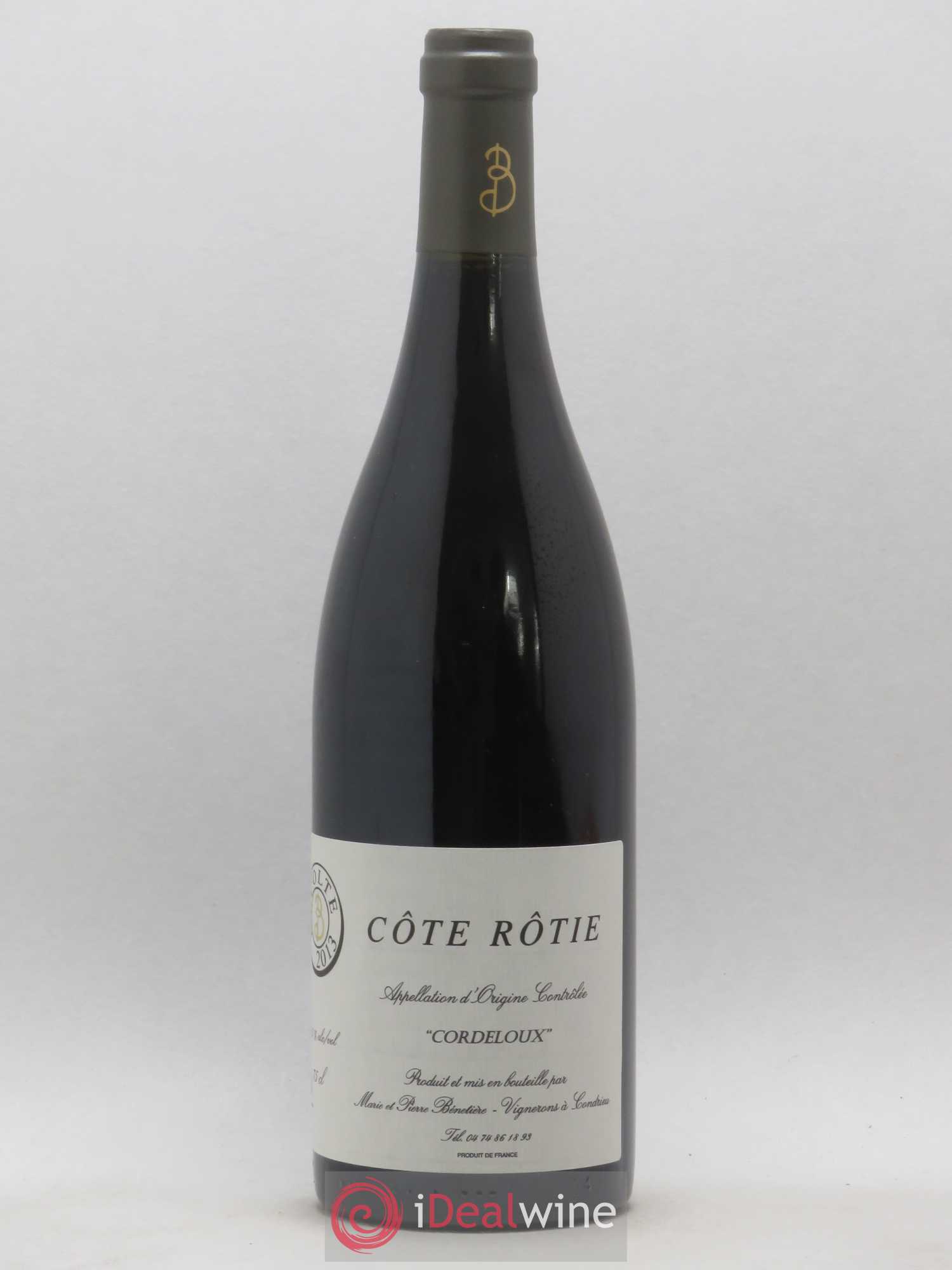 Côte-Rôtie Cordeloux Marie et Pierre Bénetière (Domaine) 2013 - Lot de 1 bouteille - 0