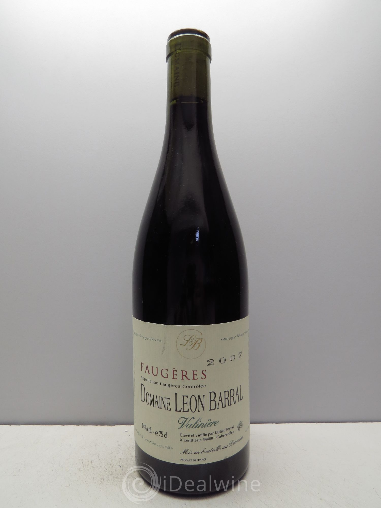 Faugères Valinière Domaine Léon Barral 2007 - Lot de 1 bouteille - 0