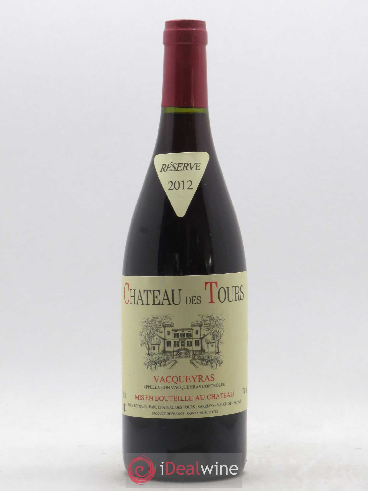 Vacqueyras Château des Tours Emmanuel Reynaud 2012 - Lot de 1 bouteille - 0