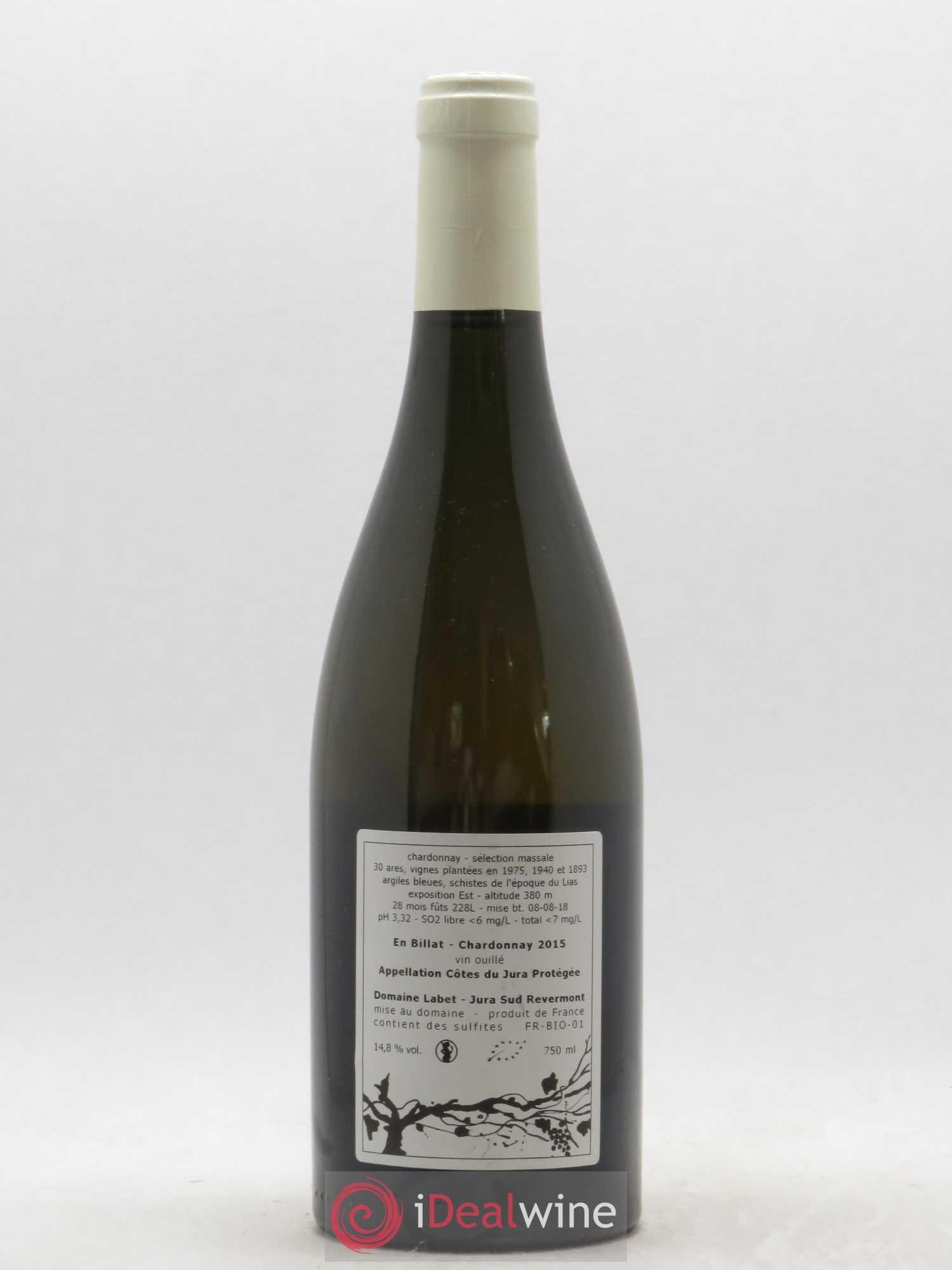 Côtes du Jura Chardonnay En Billat Labet (Domaine) sélection massales 2015 - Lot de 1 bouteille - 1