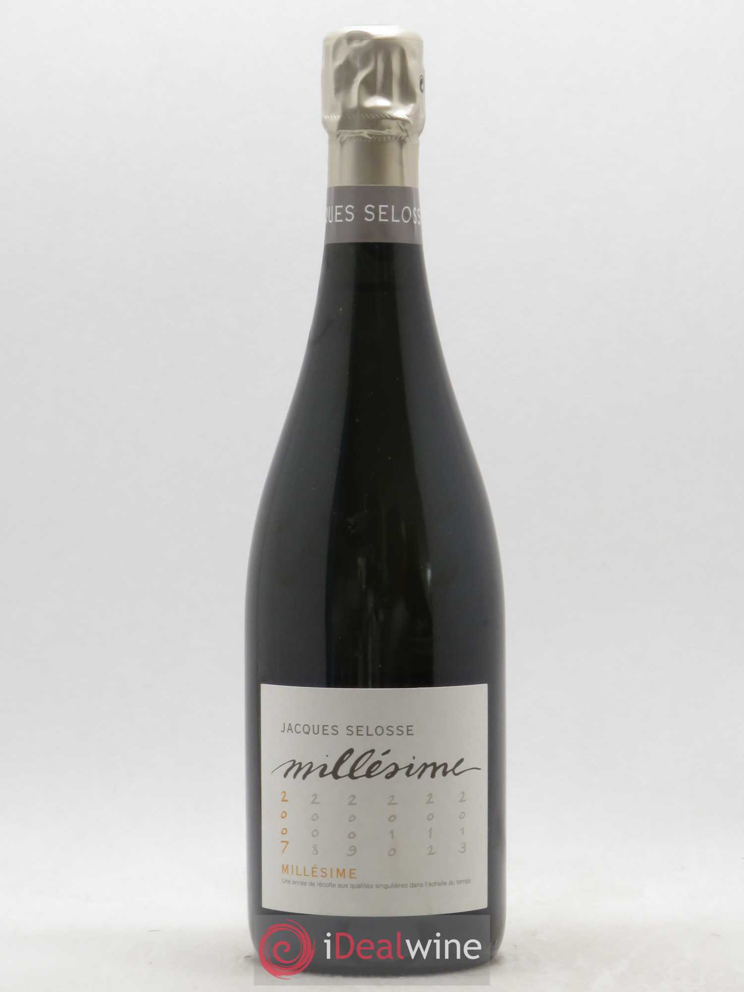 1er Cru Millésimé Extra-Brut Jacques Selosse 2007 - Lot de 1 bouteille - 0